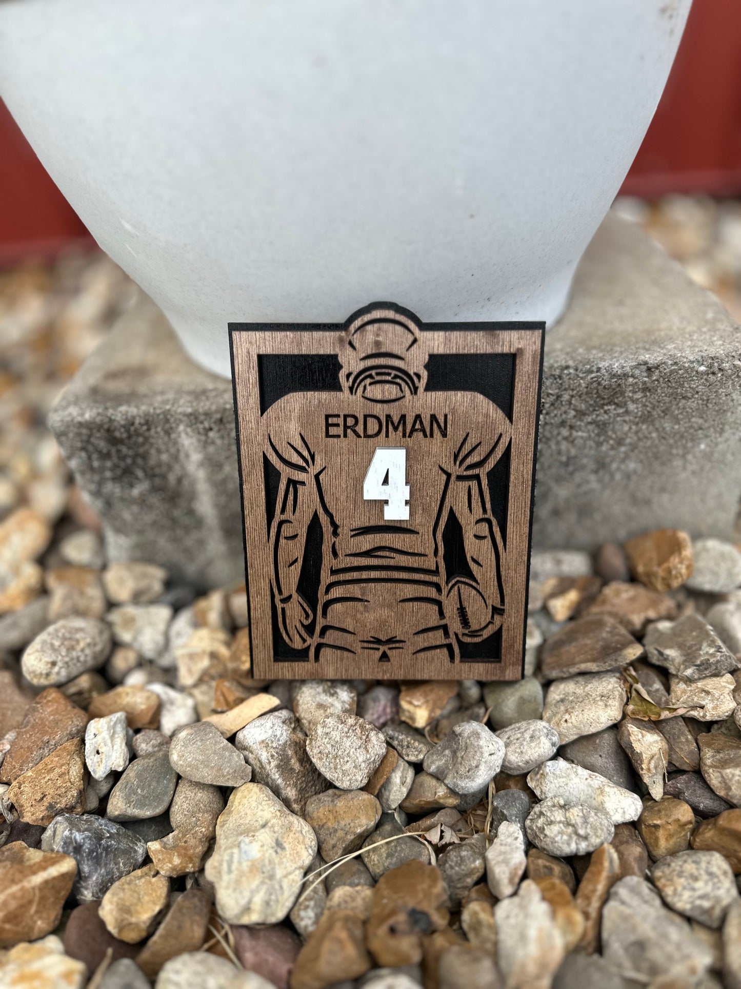 Football player personlized plaques