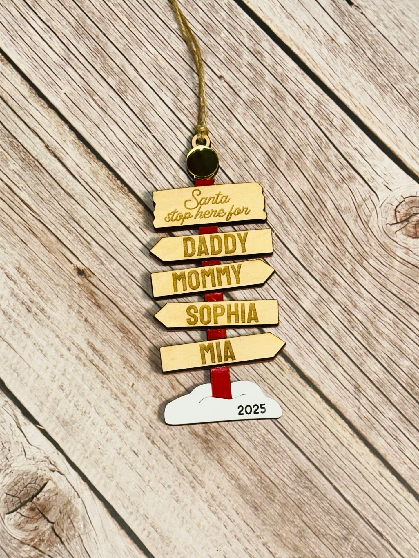 North Pole sign ornament