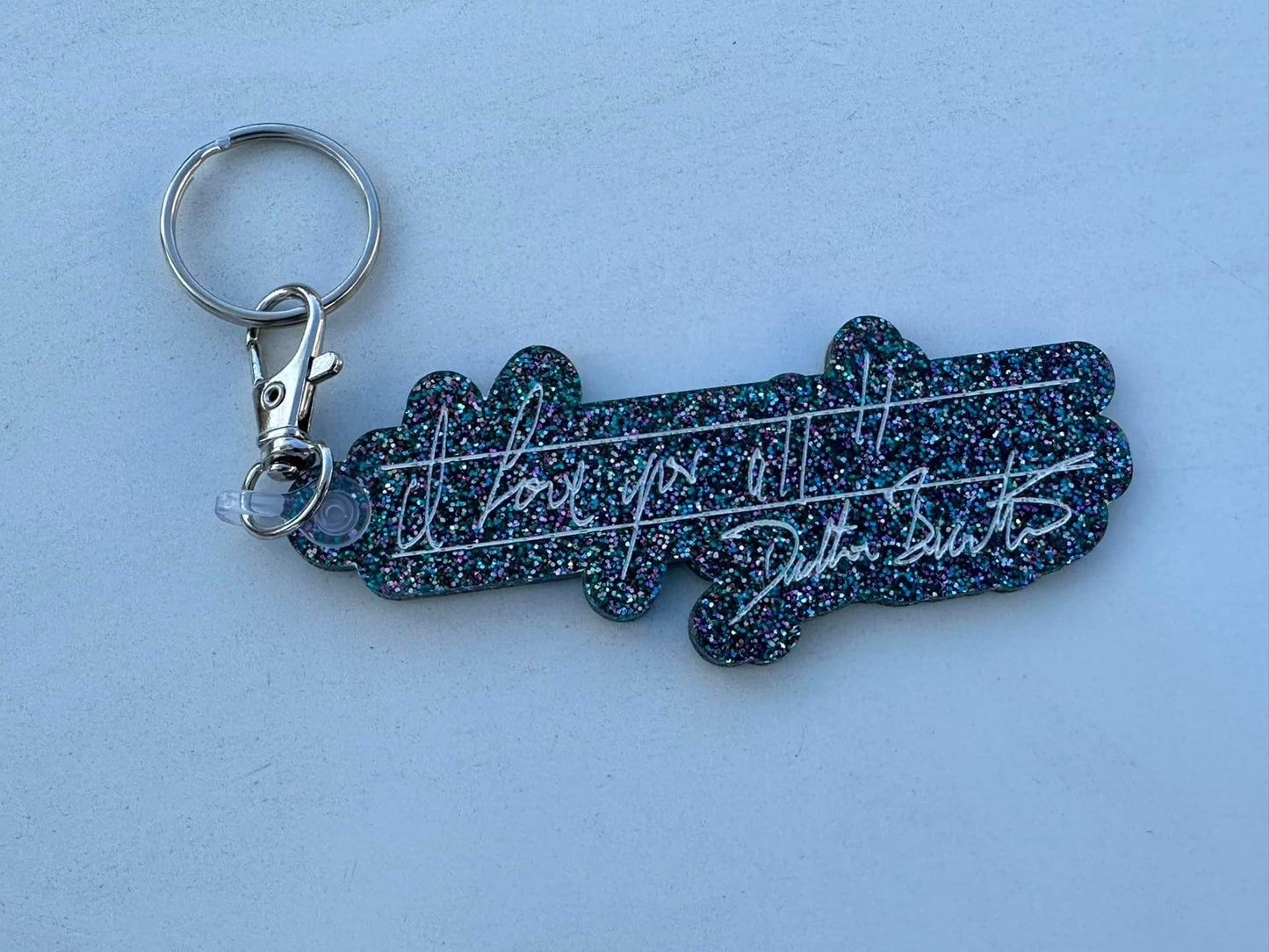 Handwritten acrylic keychains