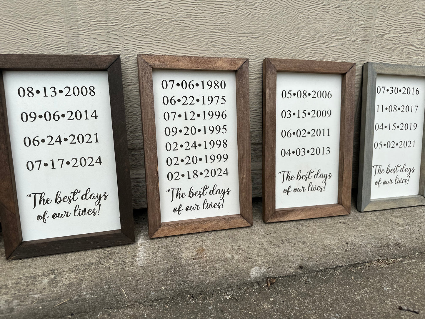 best days of our lives plaques