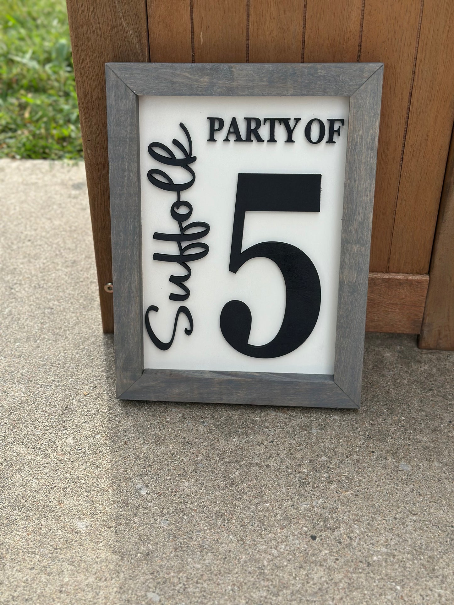 Party of Family plaque