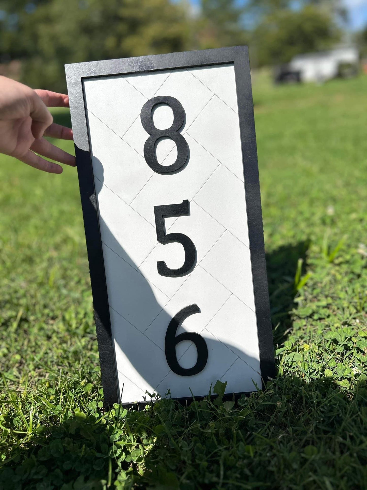 Herringbone House number plaques π‘