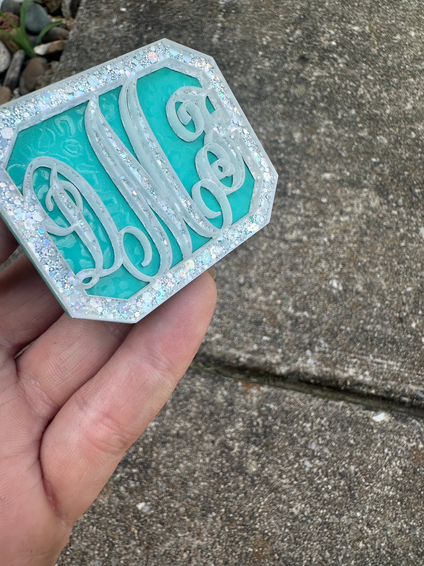Monogram car vent clips