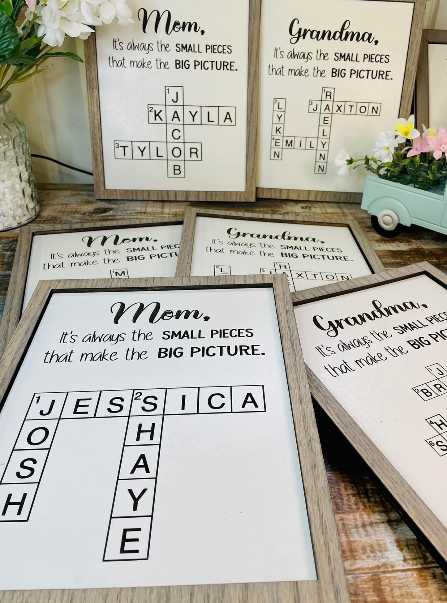 Crossword puzzle plaque