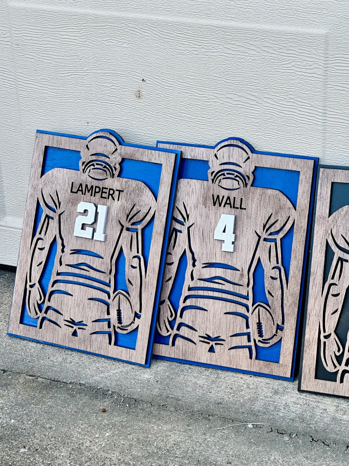 Football player personlized plaques