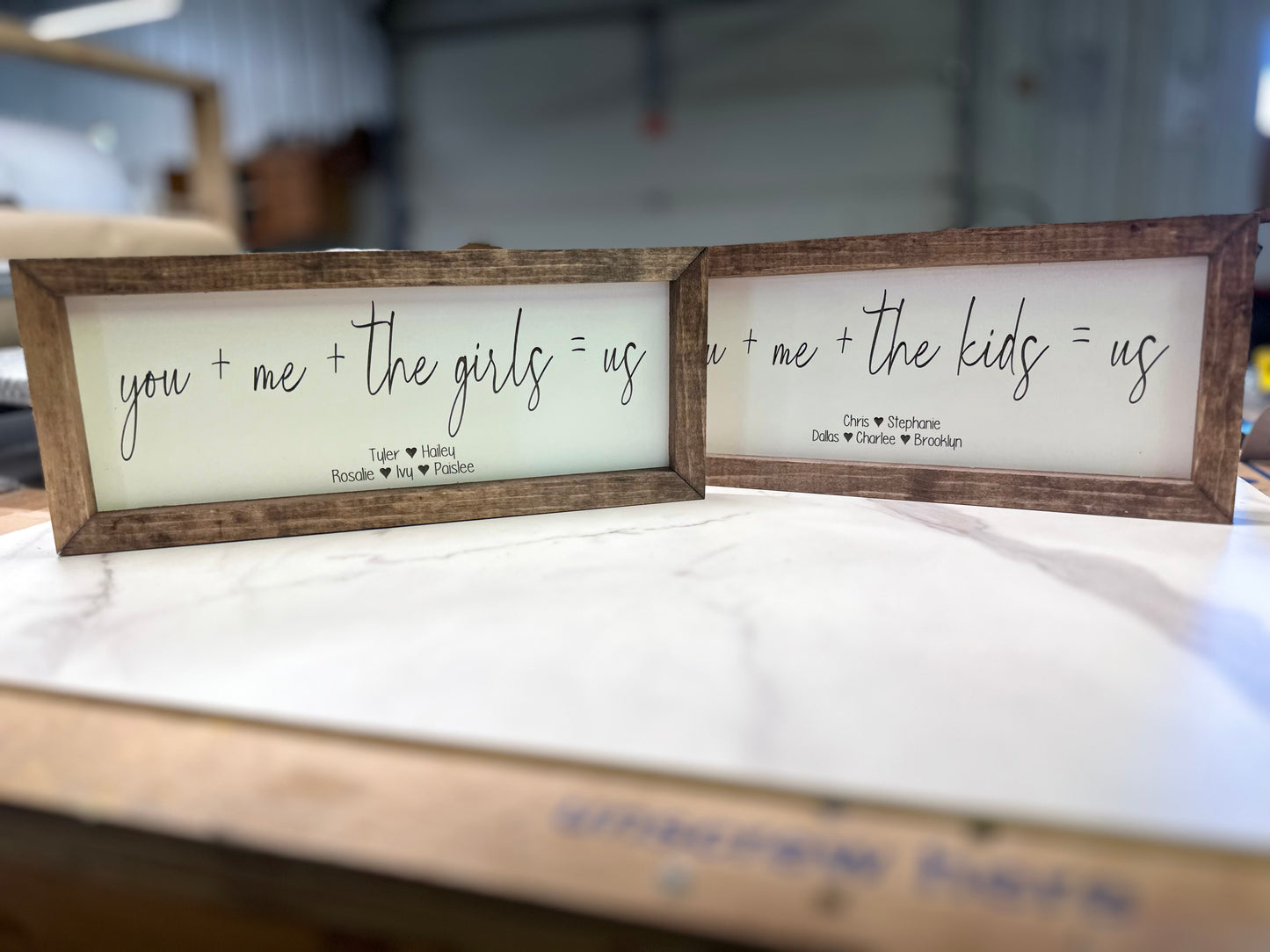 You + me + them plaque
