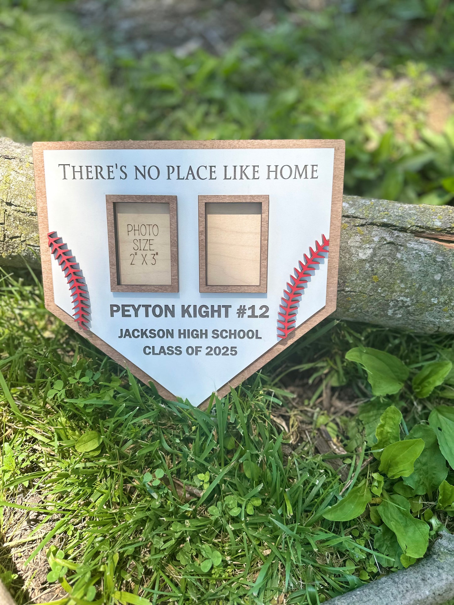 Baseball/softball photo frame plaque