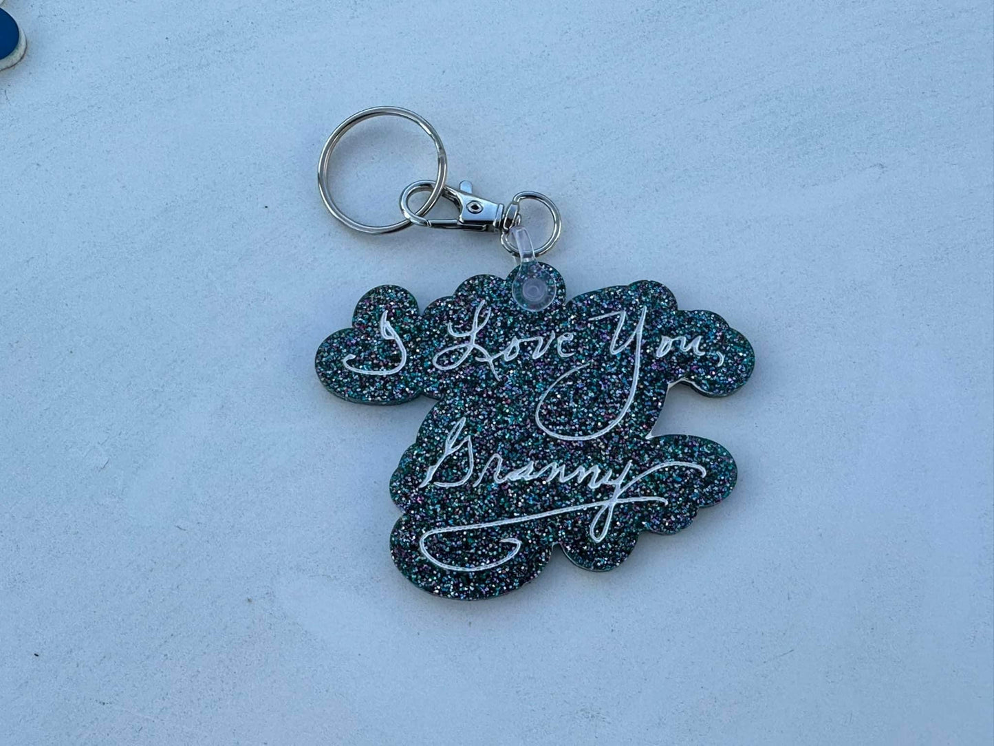 Handwritten acrylic keychains