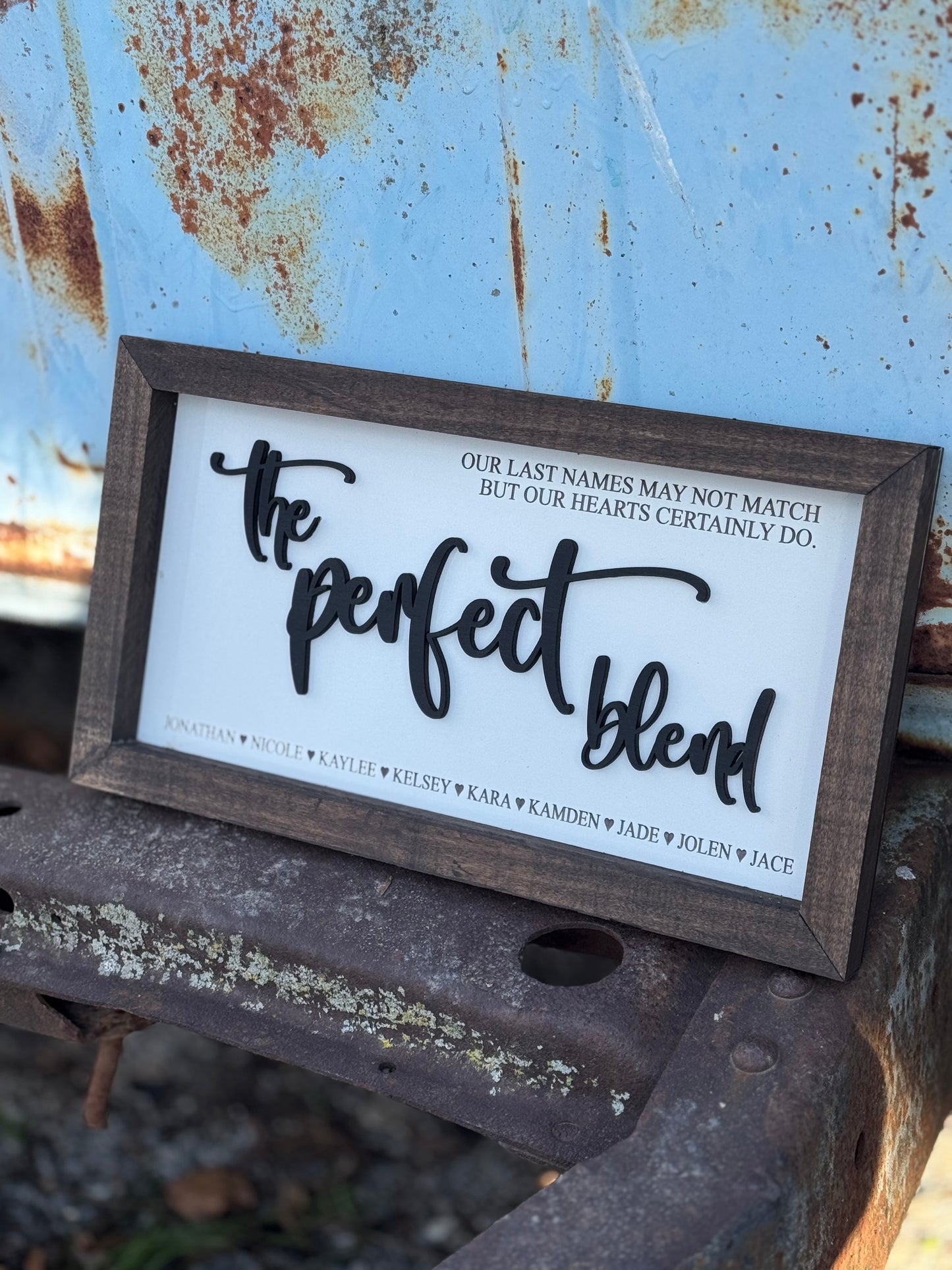 The perfect blend framed plaque