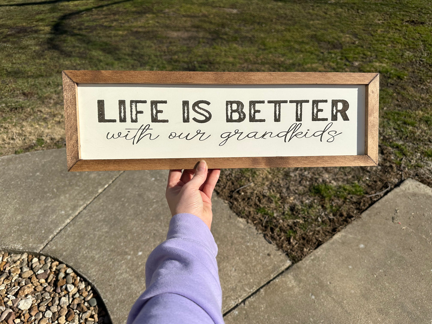 Life is better with our kids plaque