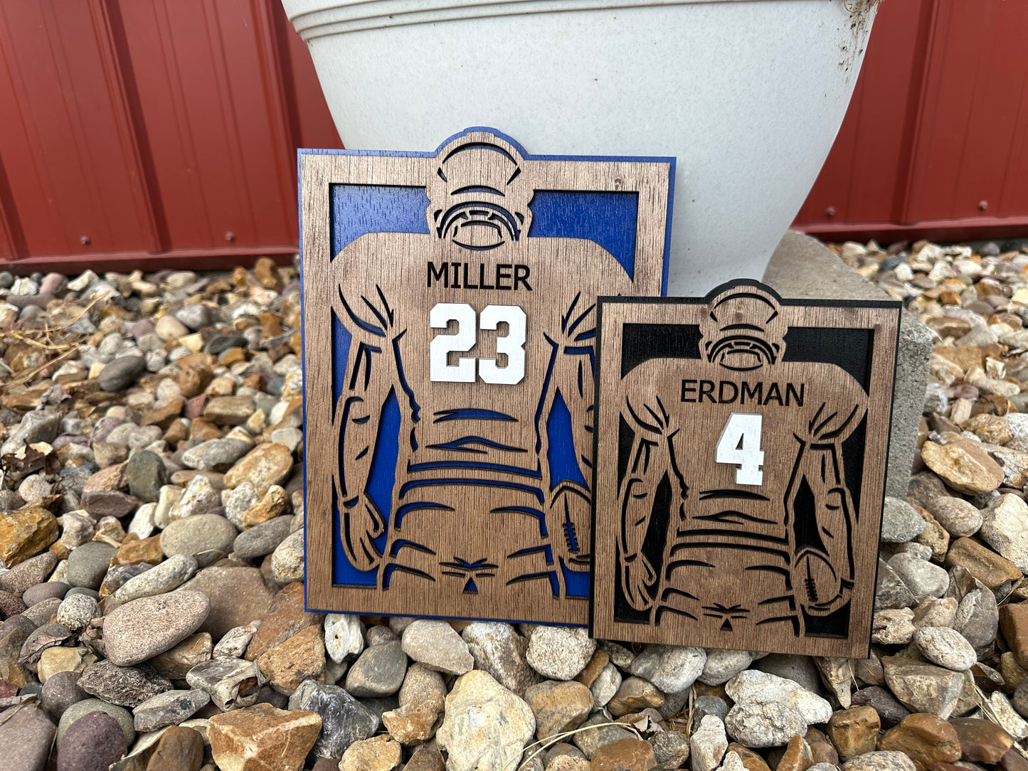 Football player personlized plaques