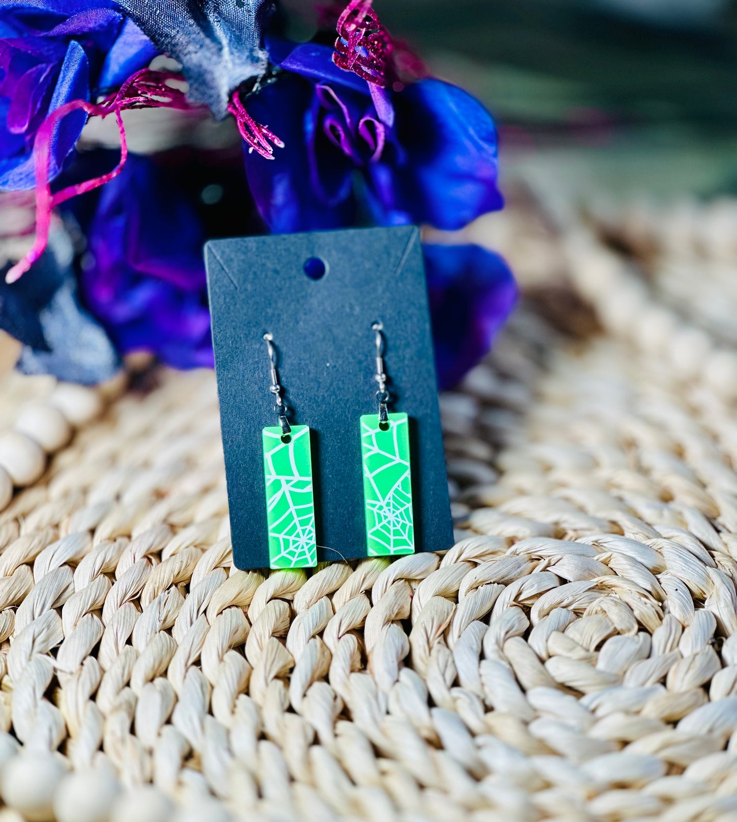 Halloween dangle bar earrings--RTS