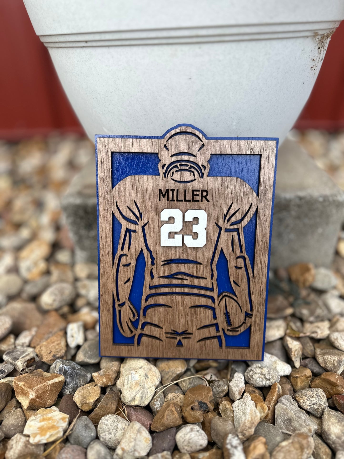 Football player personlized plaques
