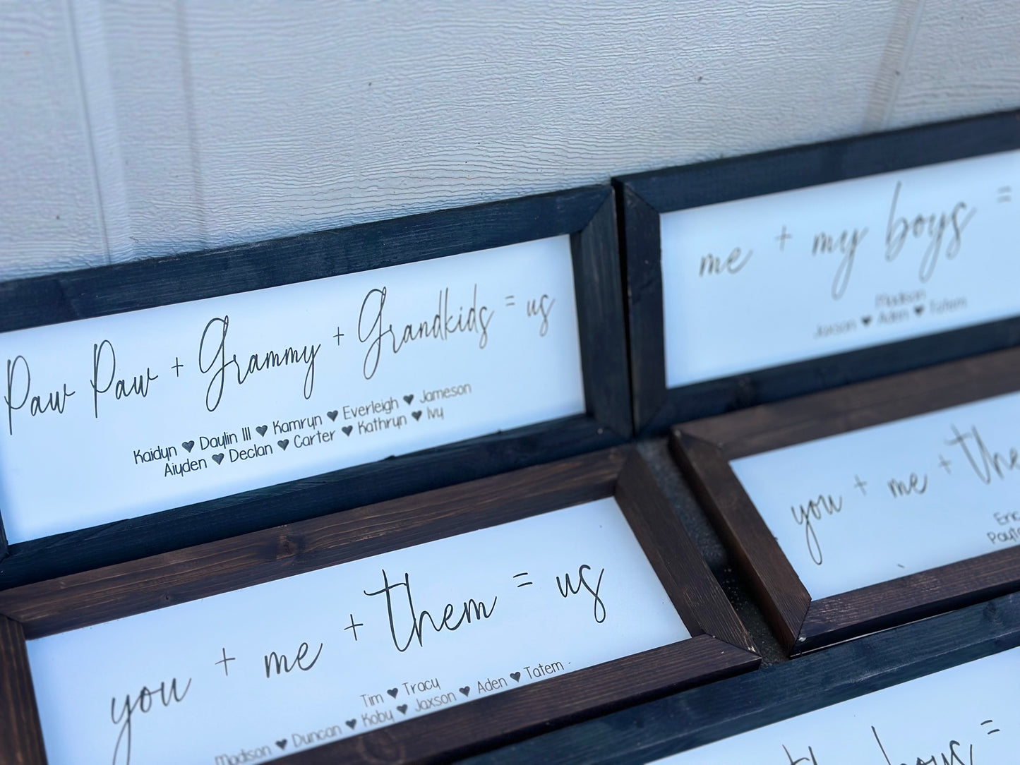 You + me + them plaque