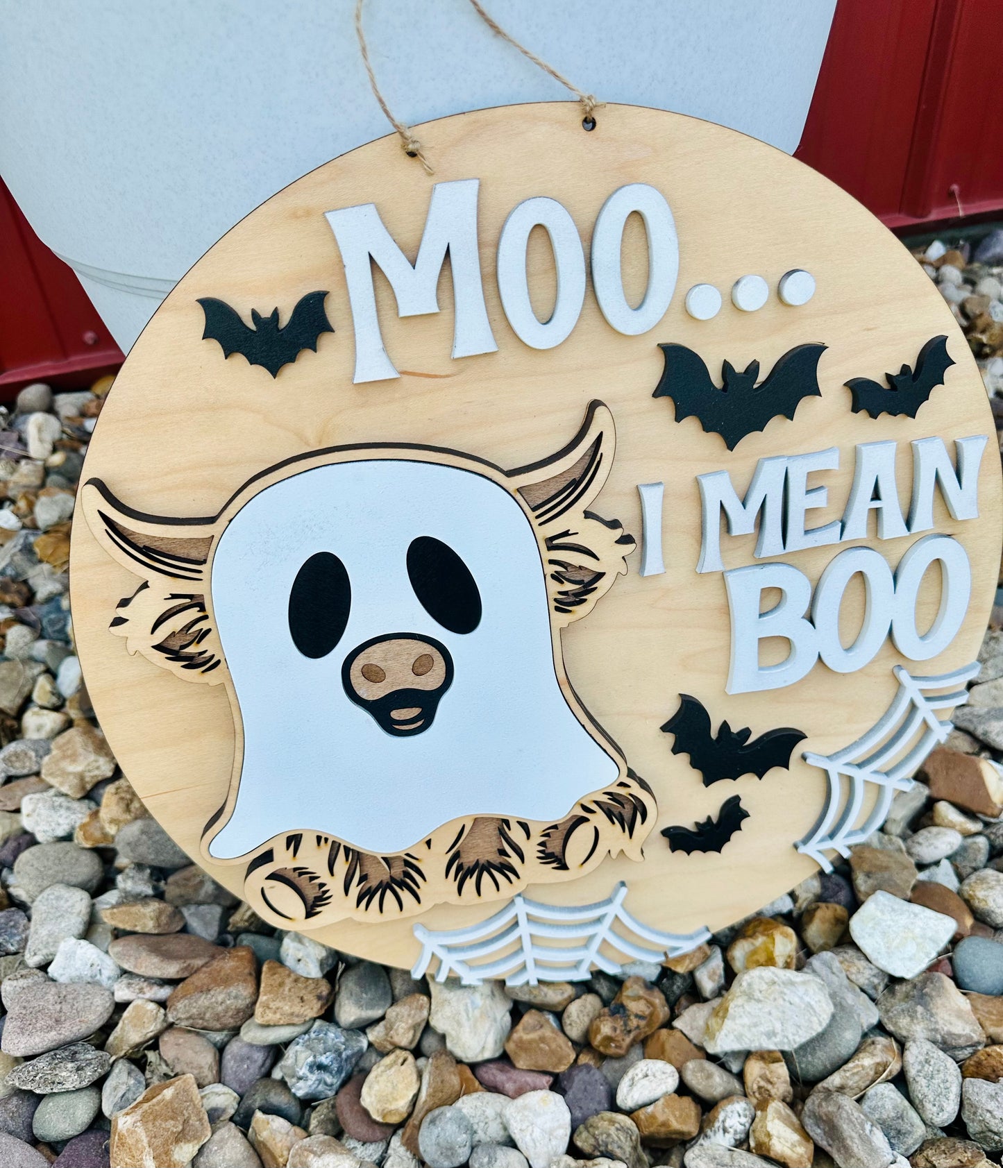 Moo… I mean Boo 16” door hanger