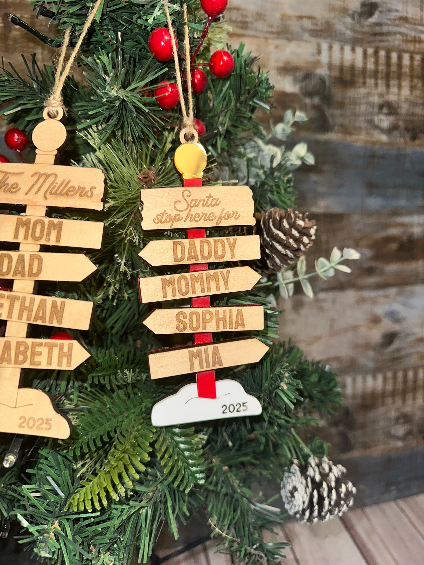 North Pole sign ornament