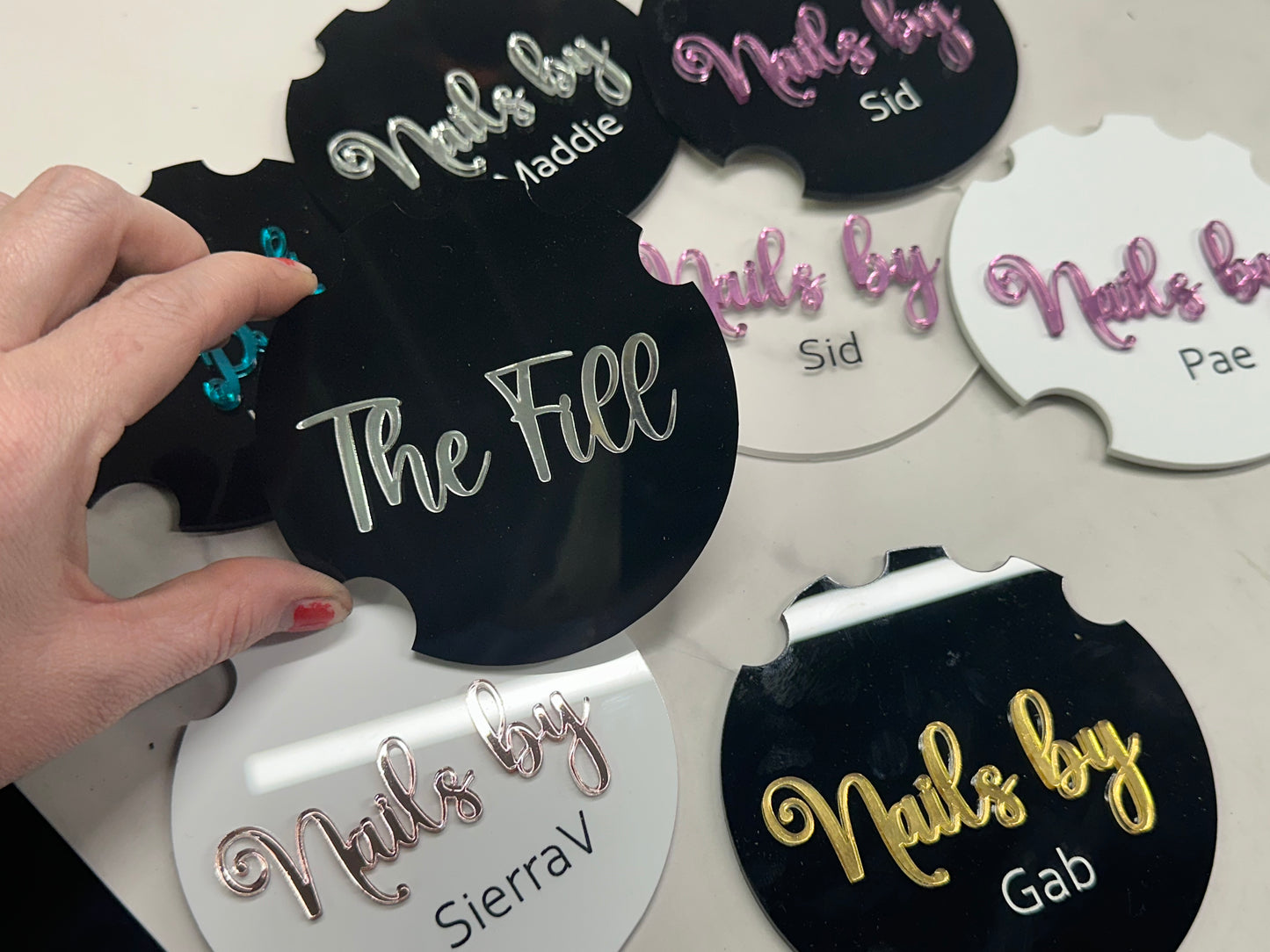 Nail tech photo prop