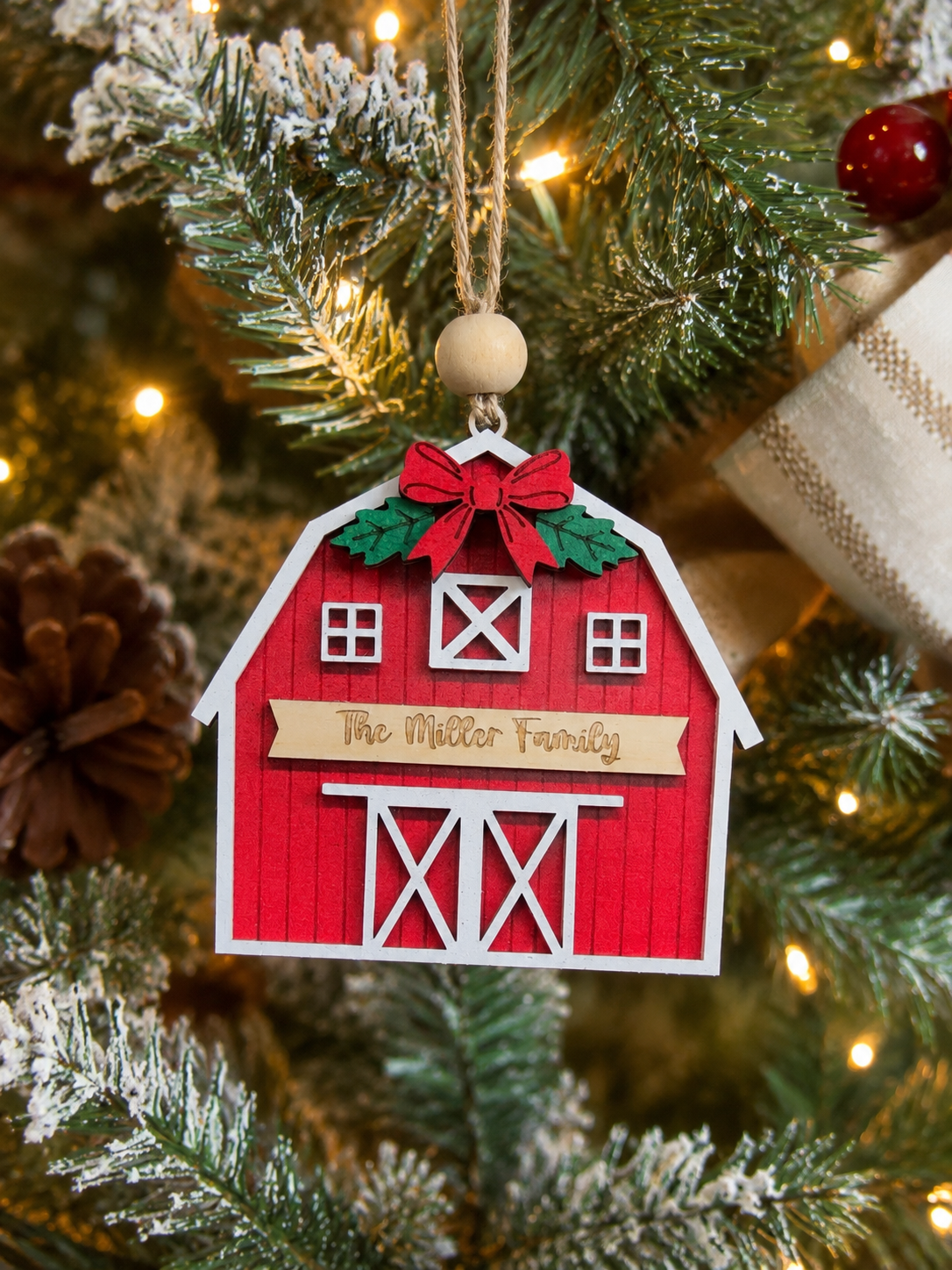 Barn Family ornaments