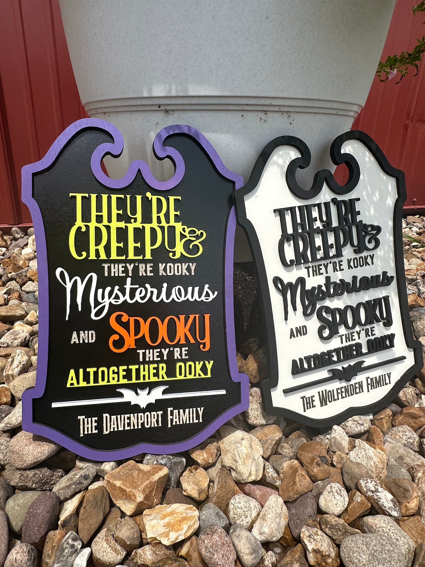 Addams family plaque