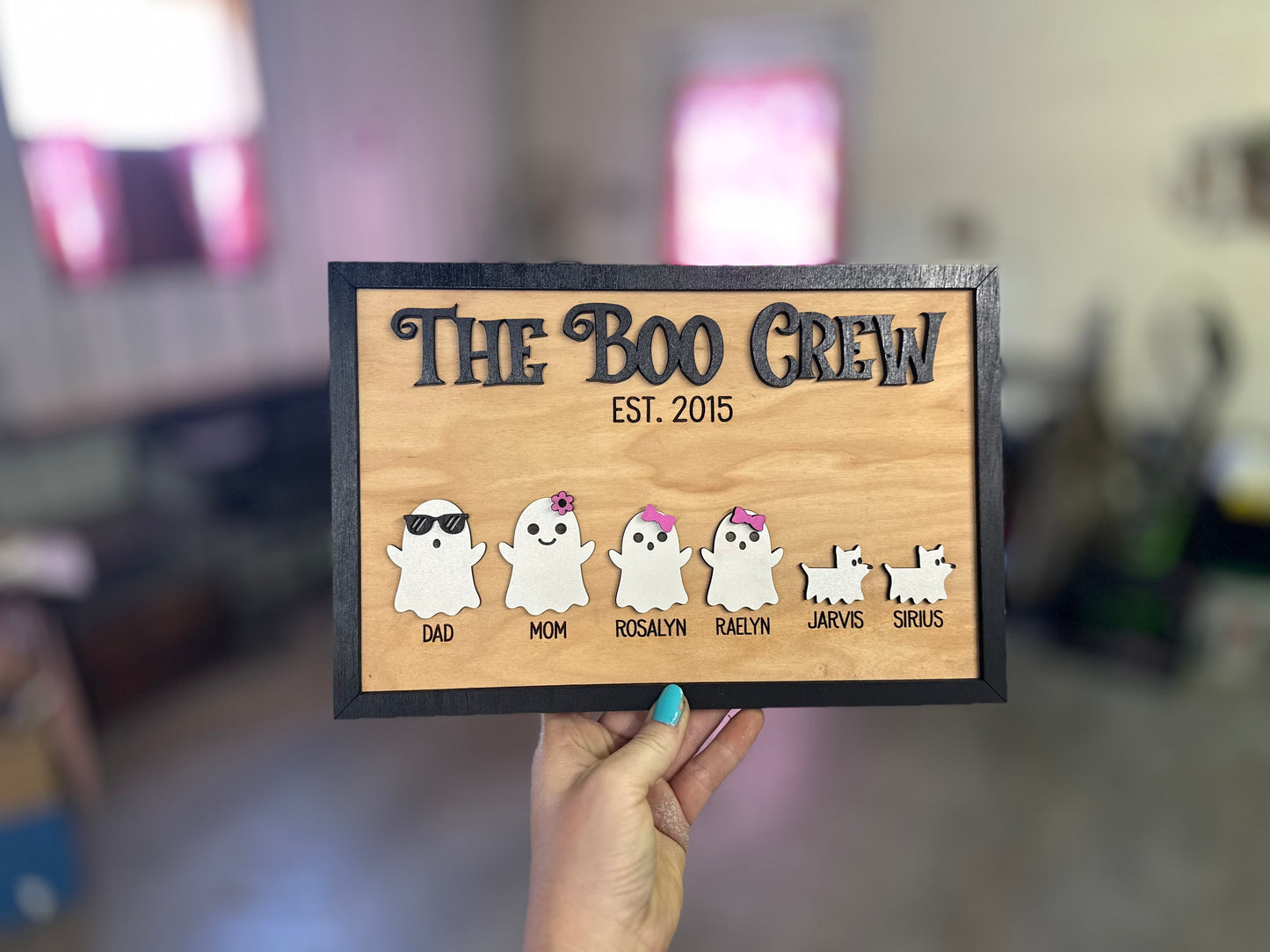 The Boo Crew Family plaque