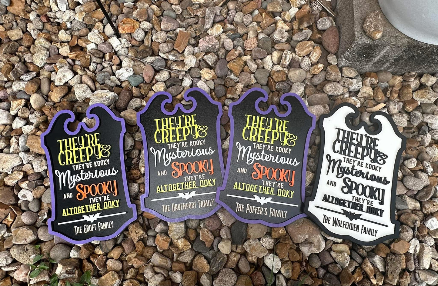 Addams family plaque