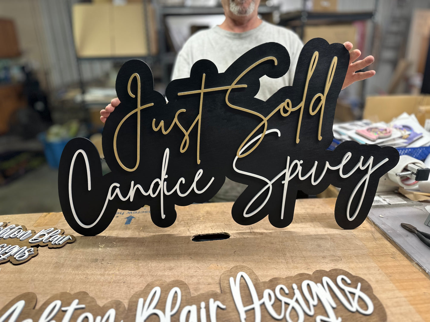 Offset name plaques