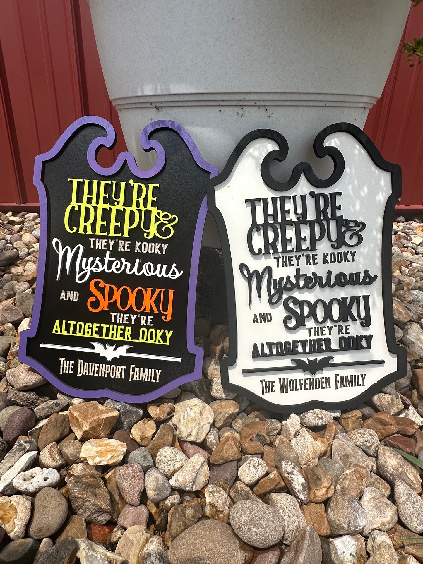 Addams family plaque