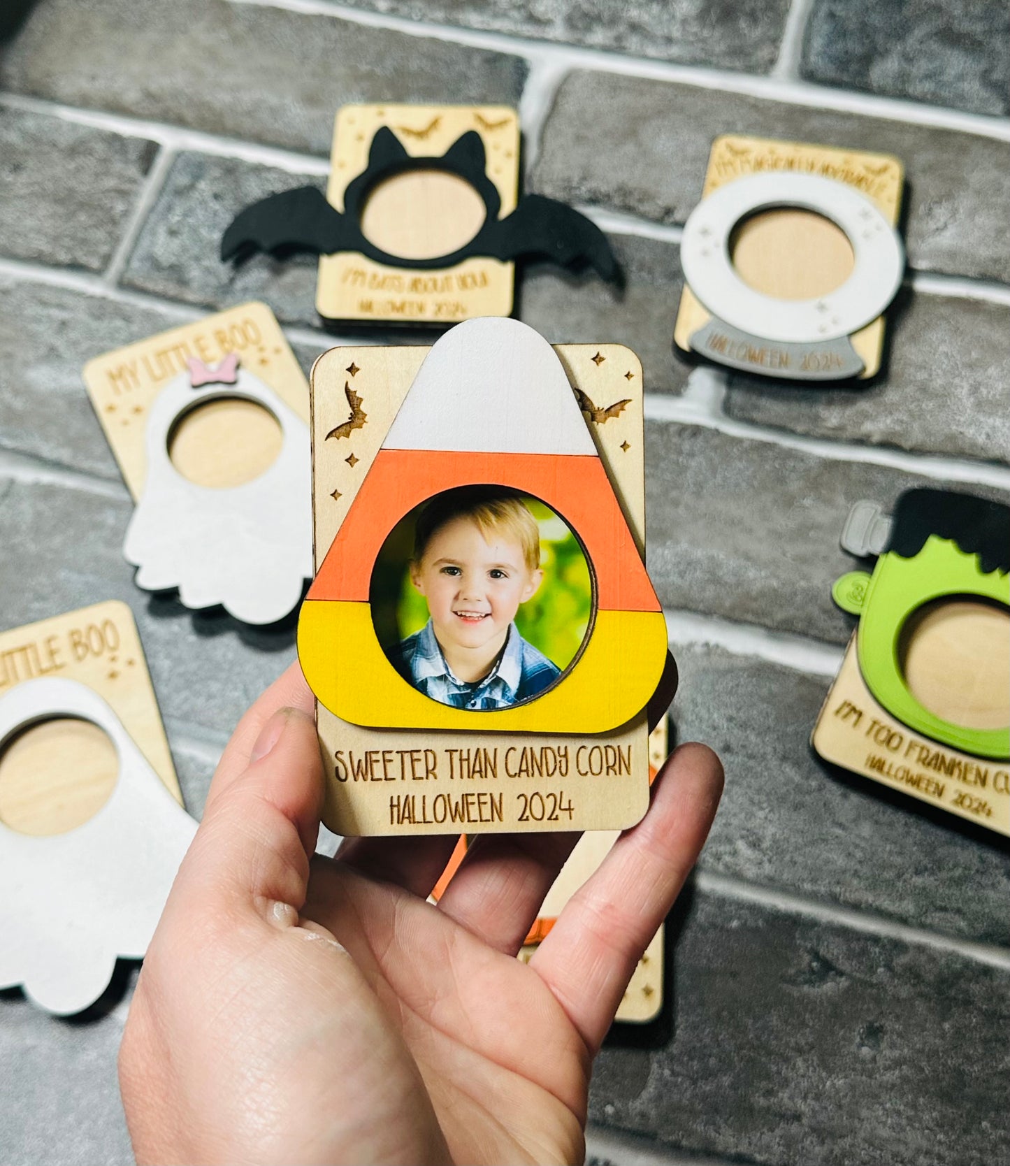 Halloween photo fridge magnets