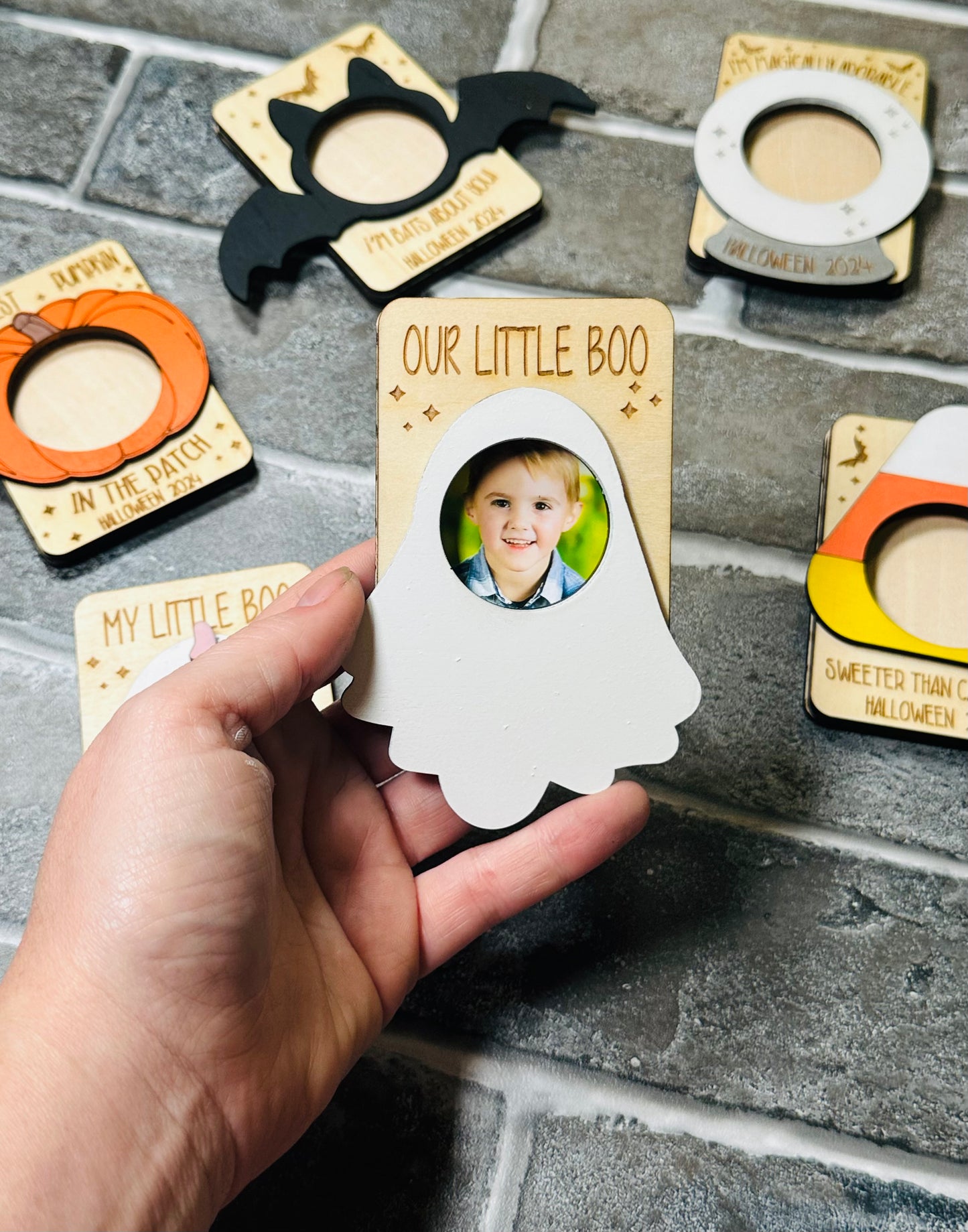 Halloween photo fridge magnets