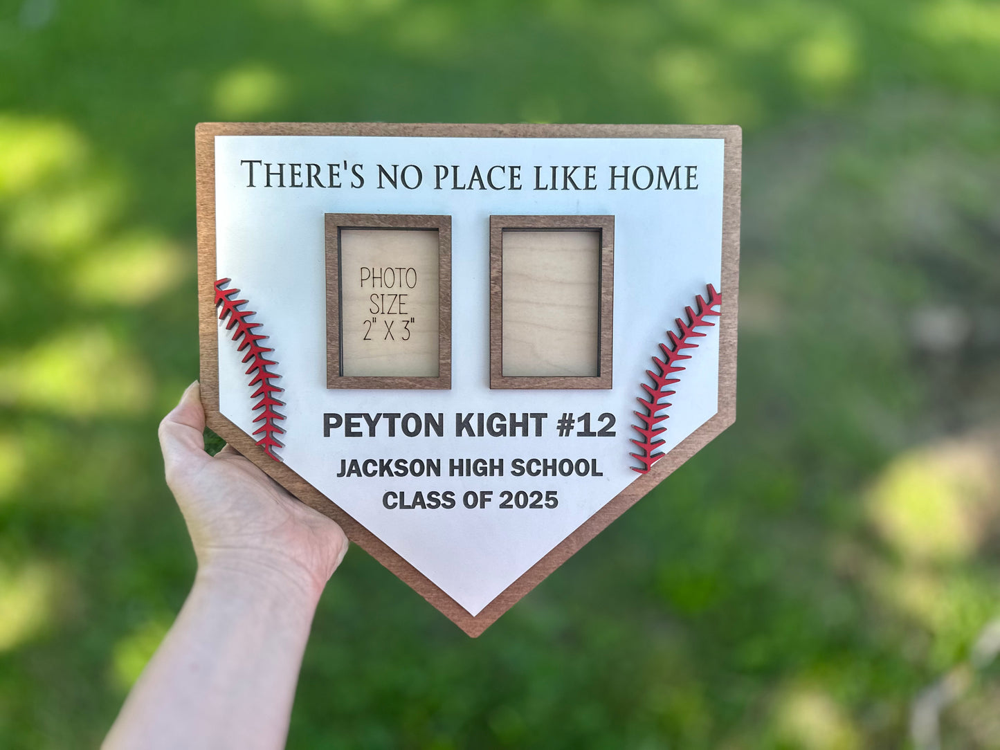 Baseball/softball photo frame plaque