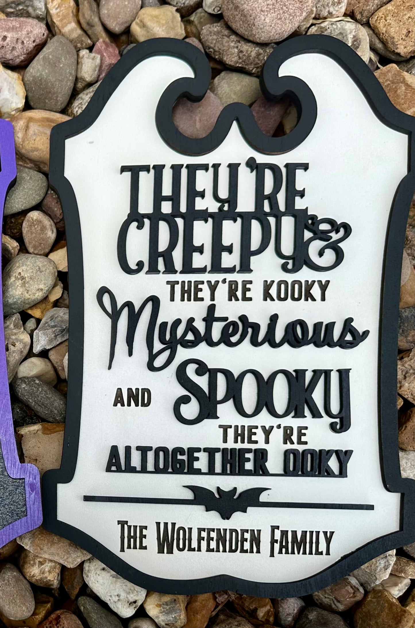 Addams family plaque