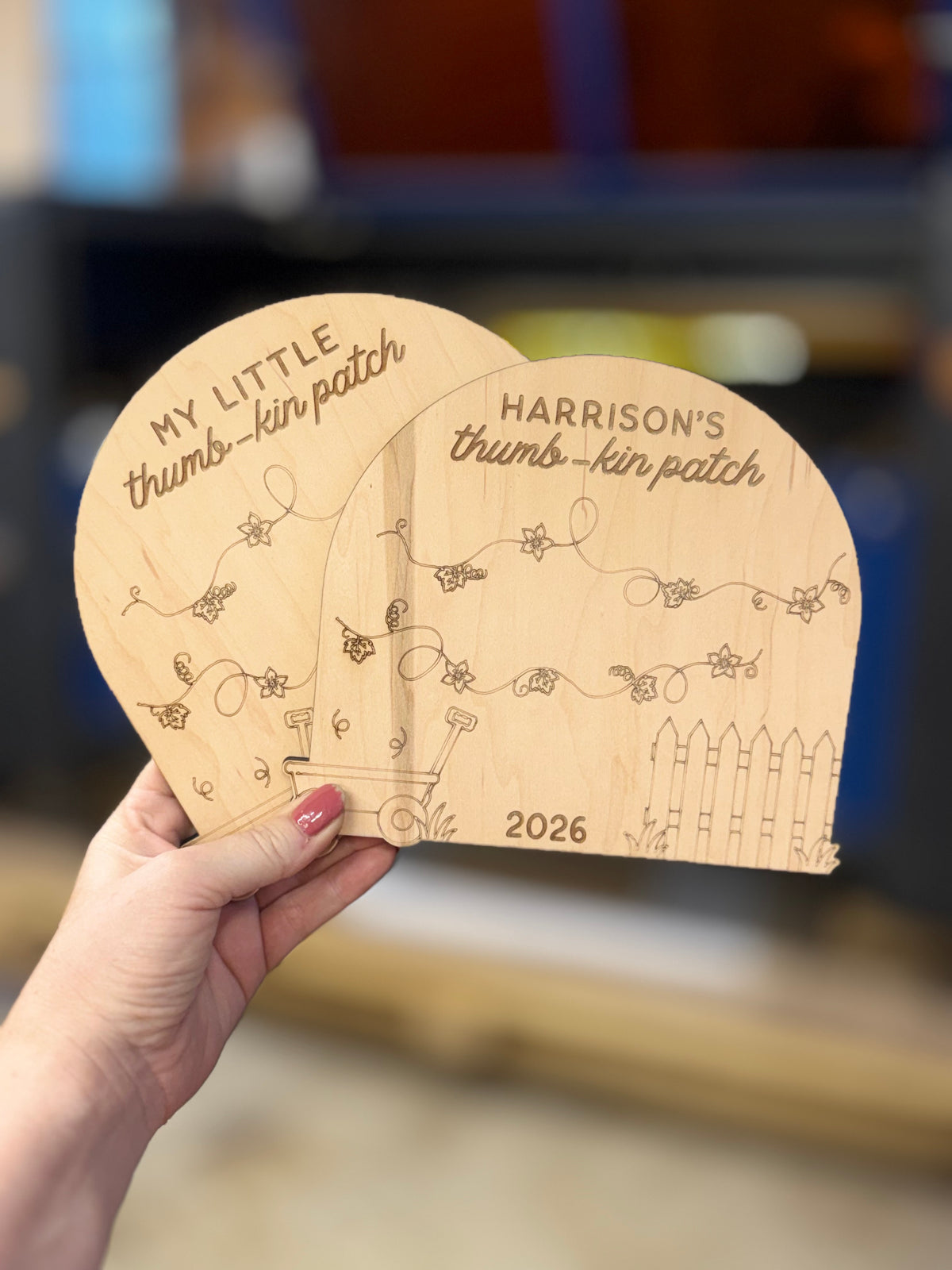 Thumb-kin patch thumbprint board