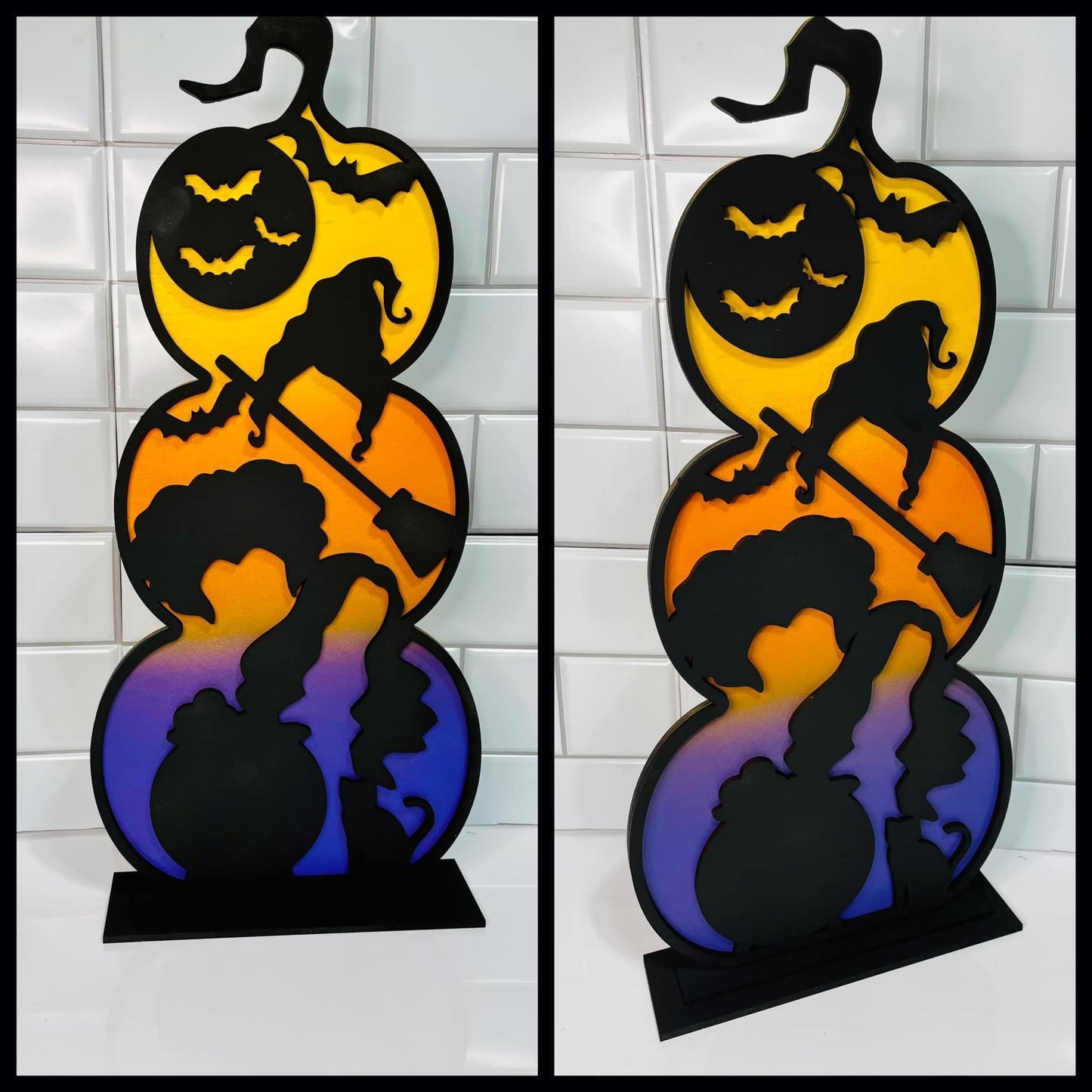 Halloween Themed stacked pumpkins