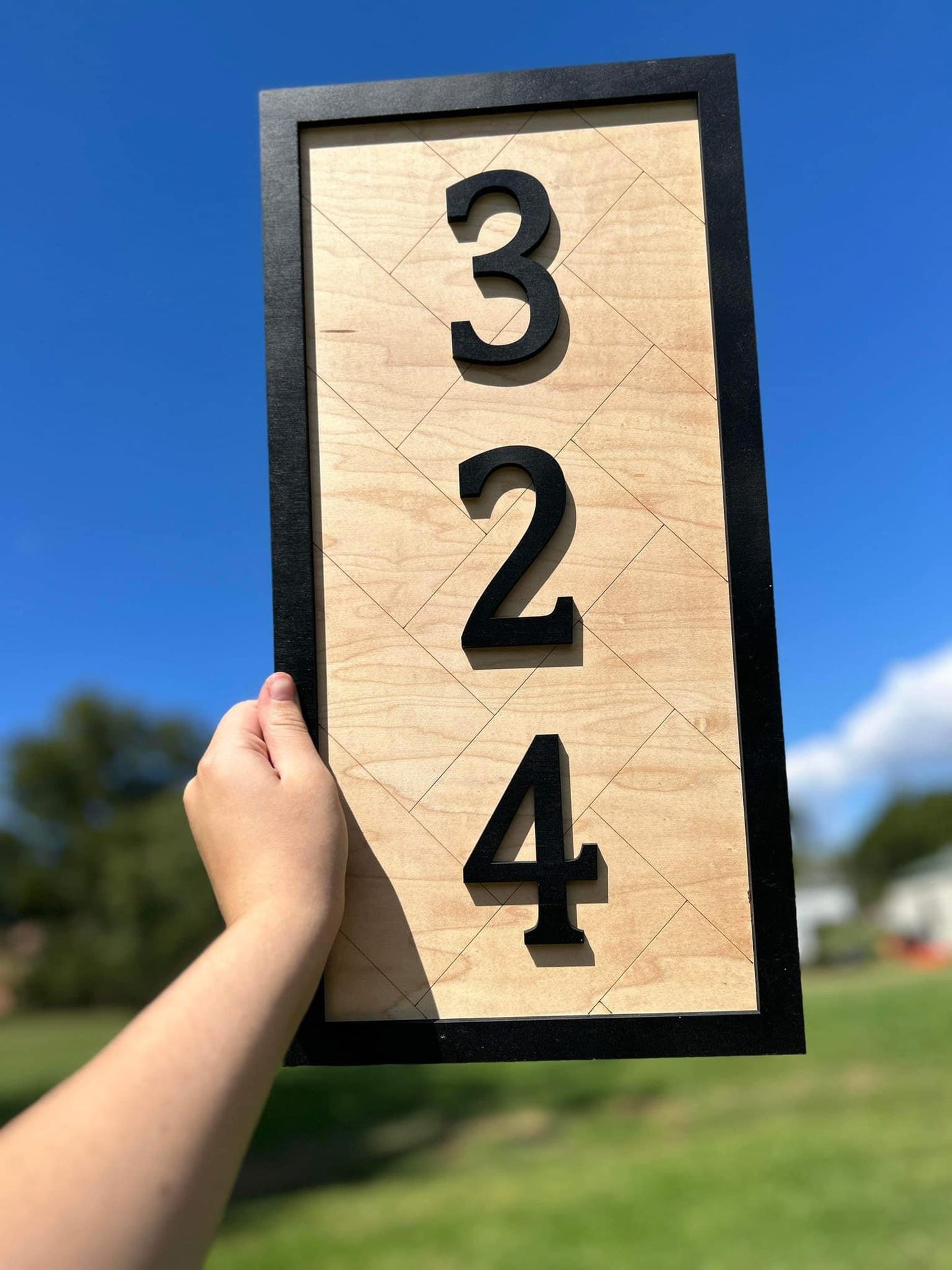 Herringbone House number plaques π‘