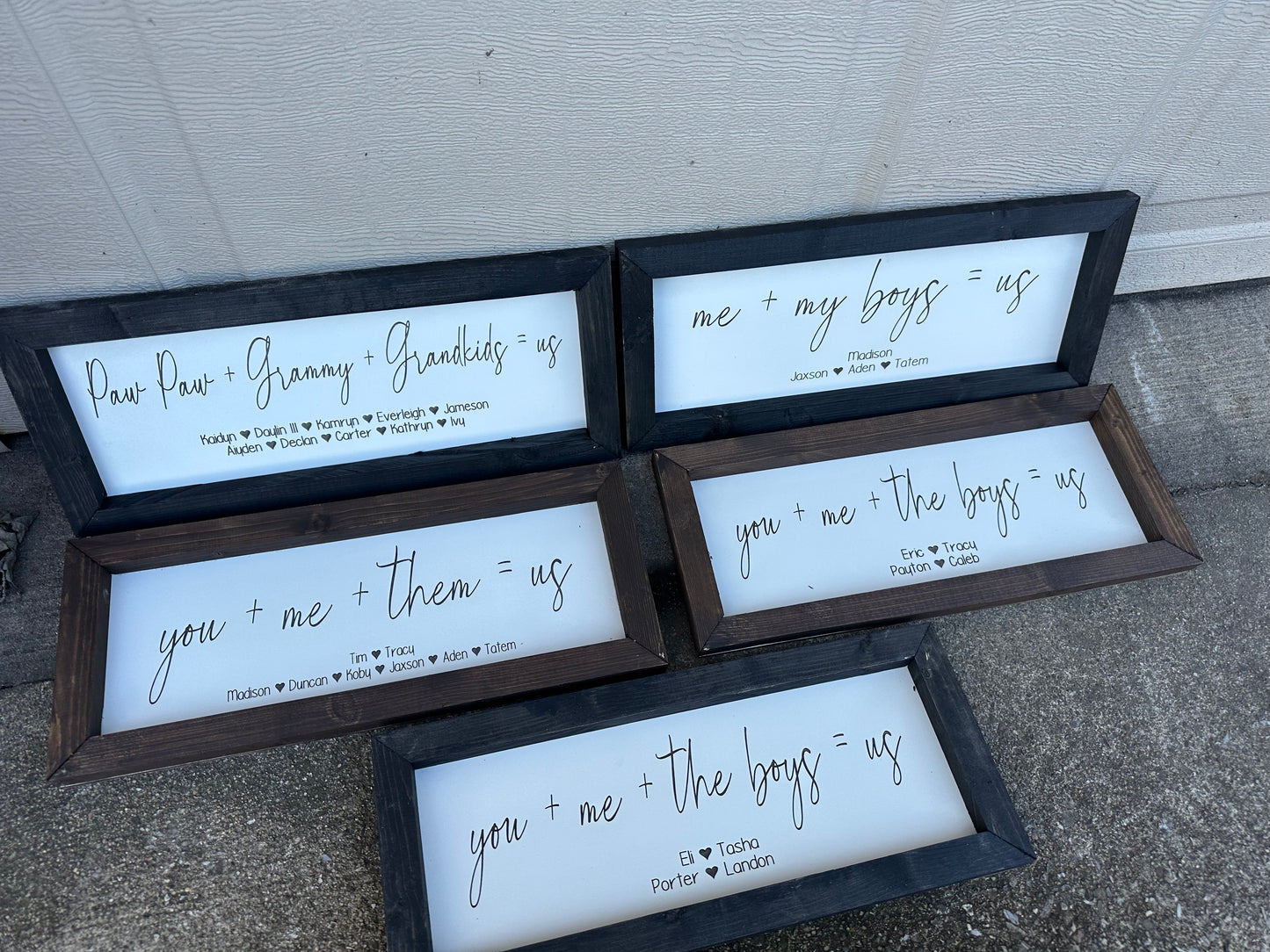 You + me + them plaque