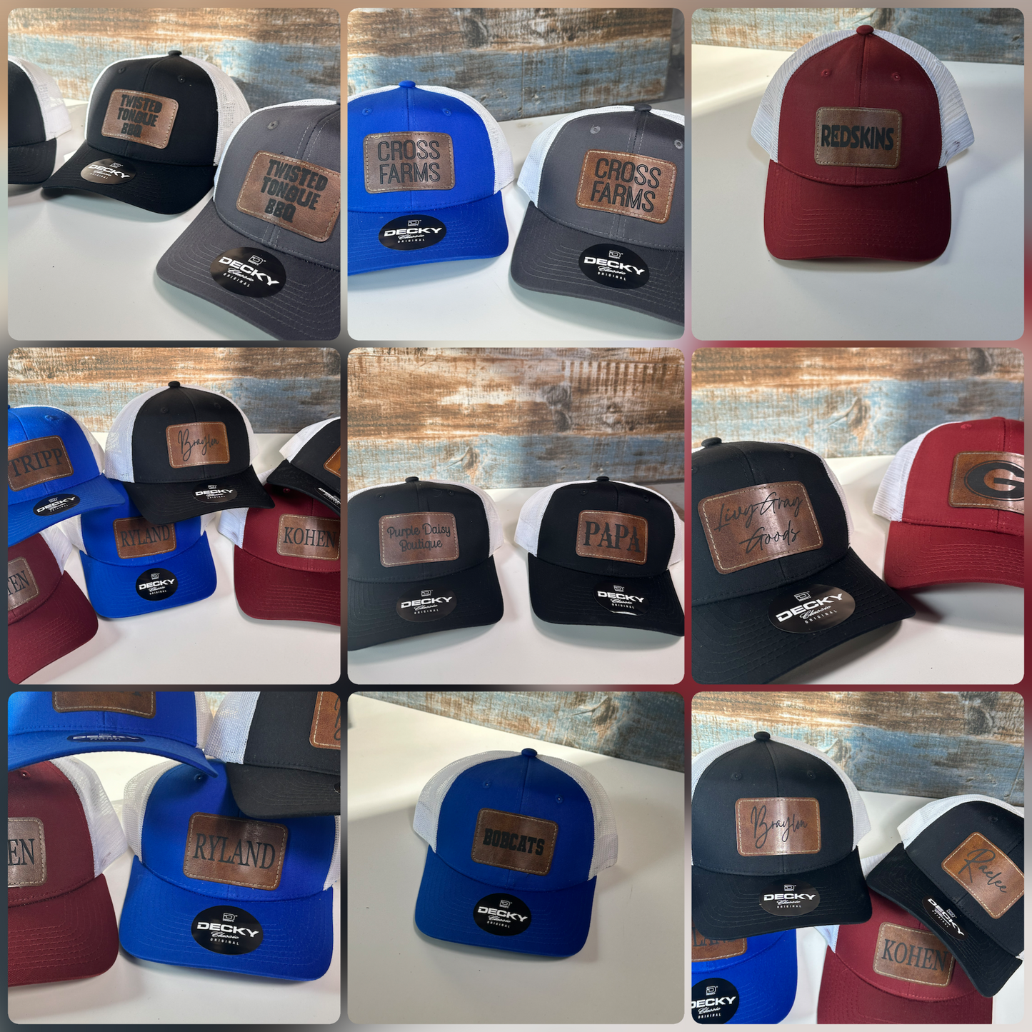 Personalized decky hats