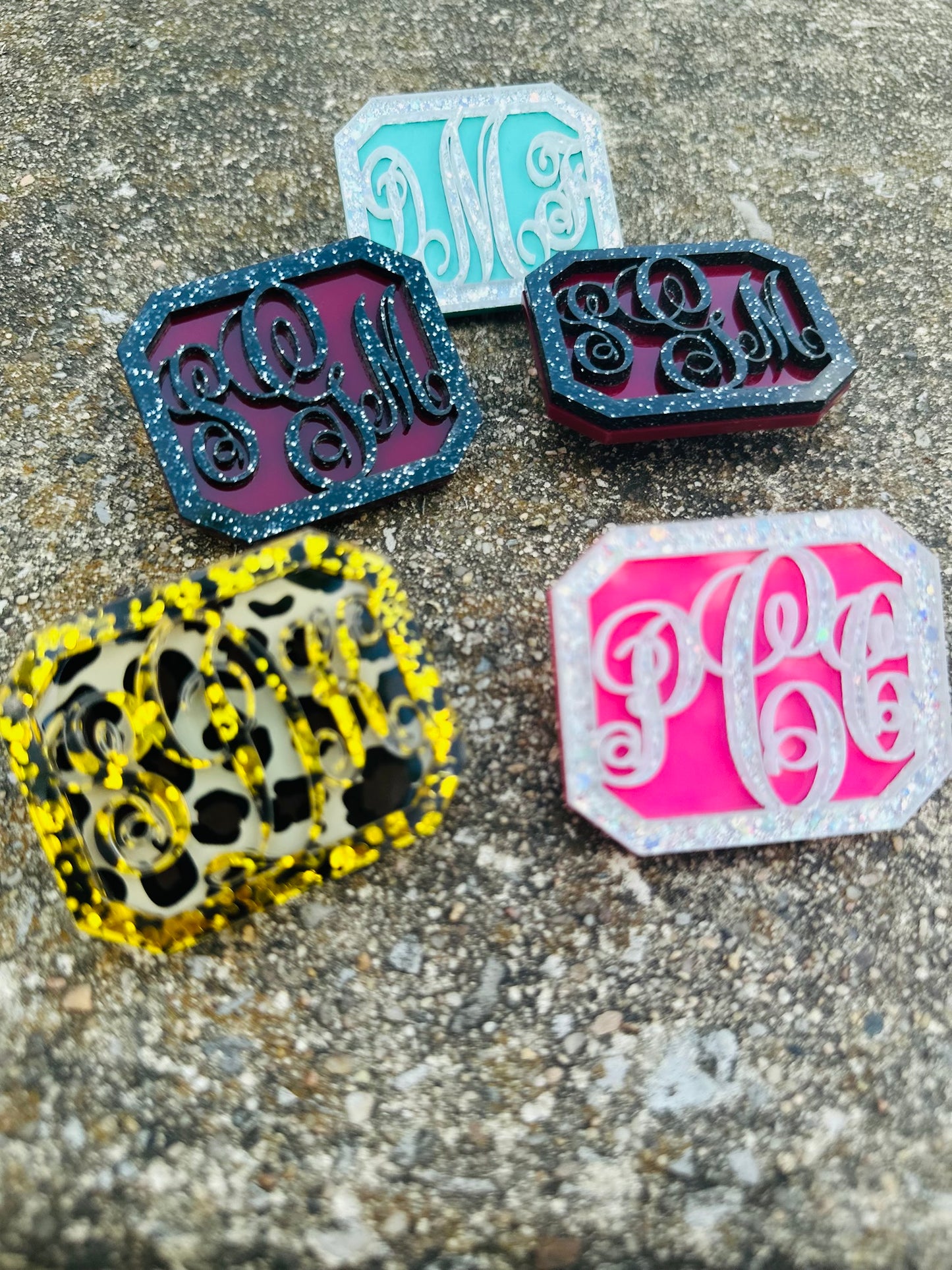 Monogram car vent clips