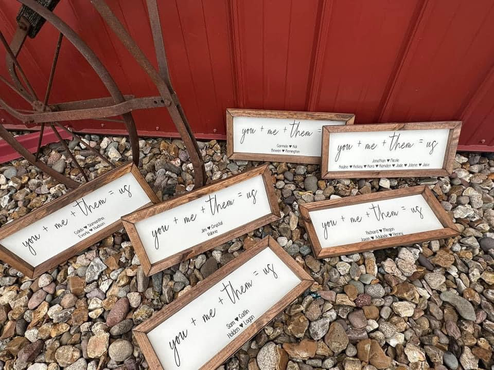 You + me + them plaque