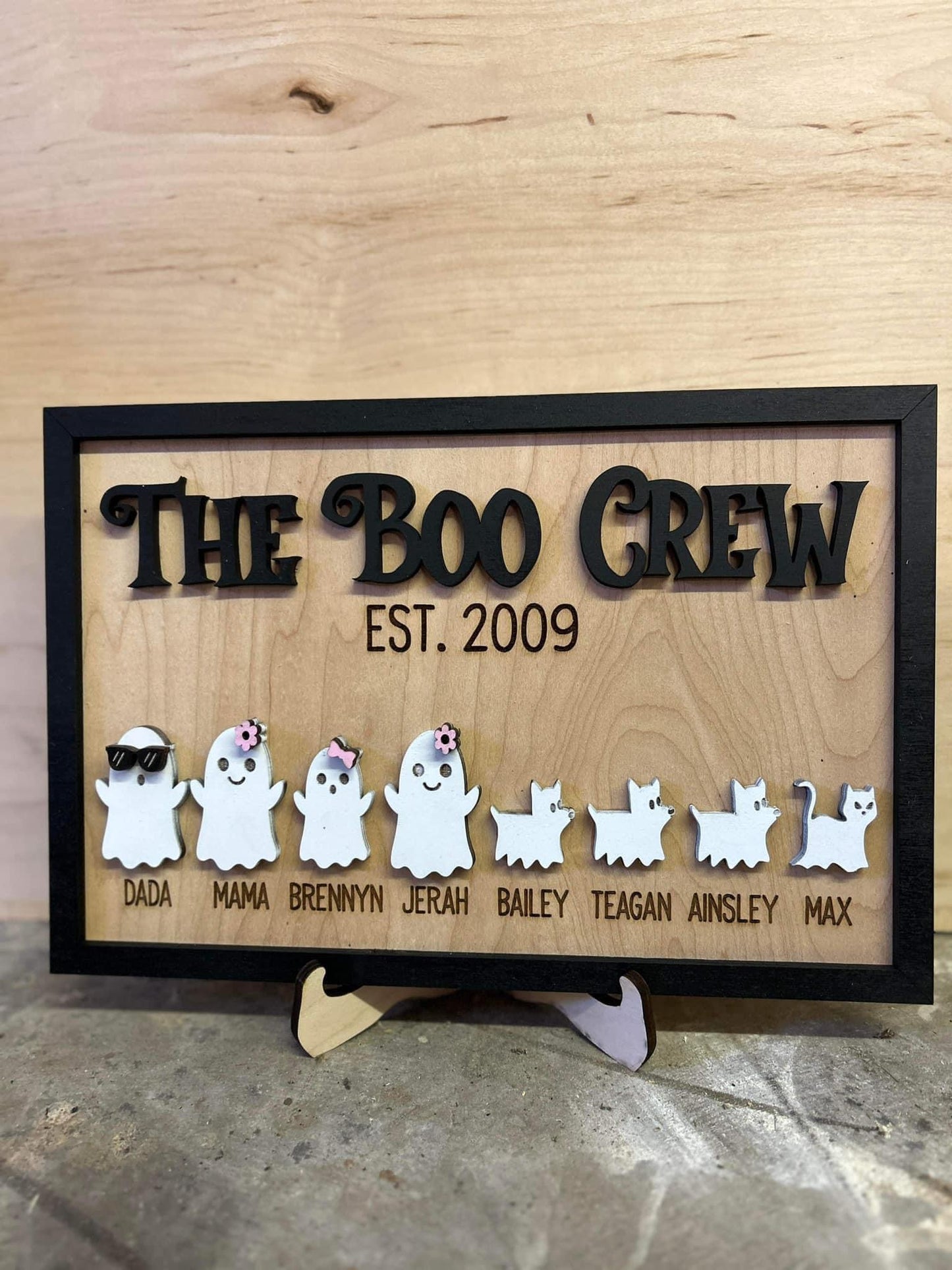 The Boo Crew Family plaque