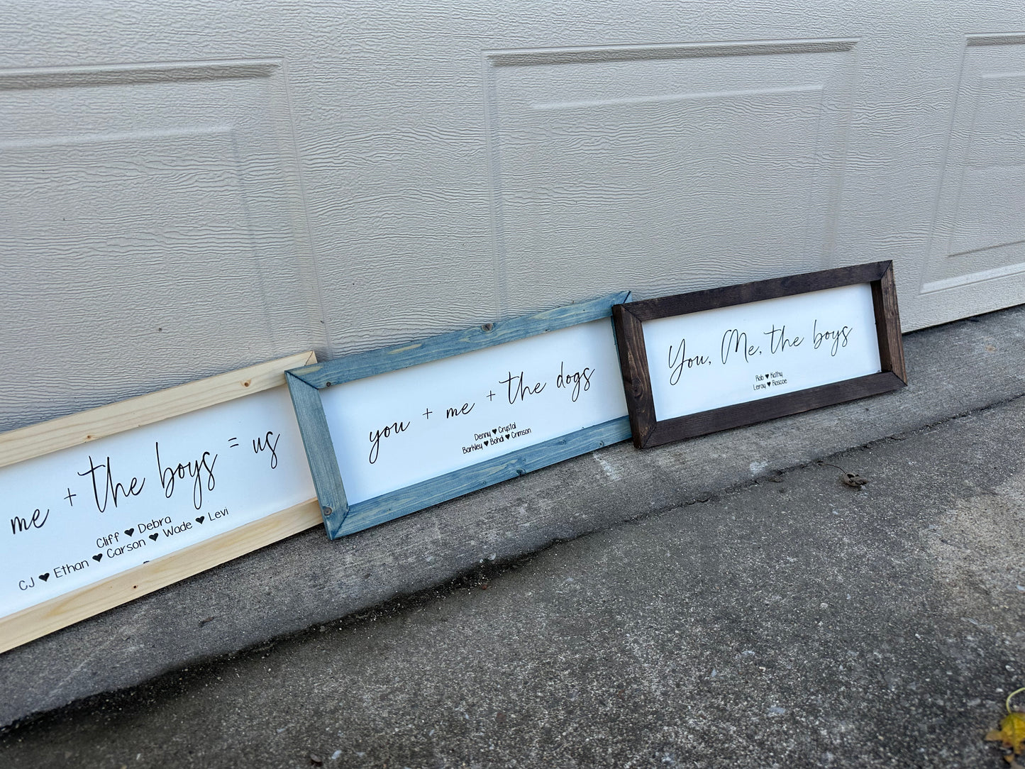 You + me + them plaque