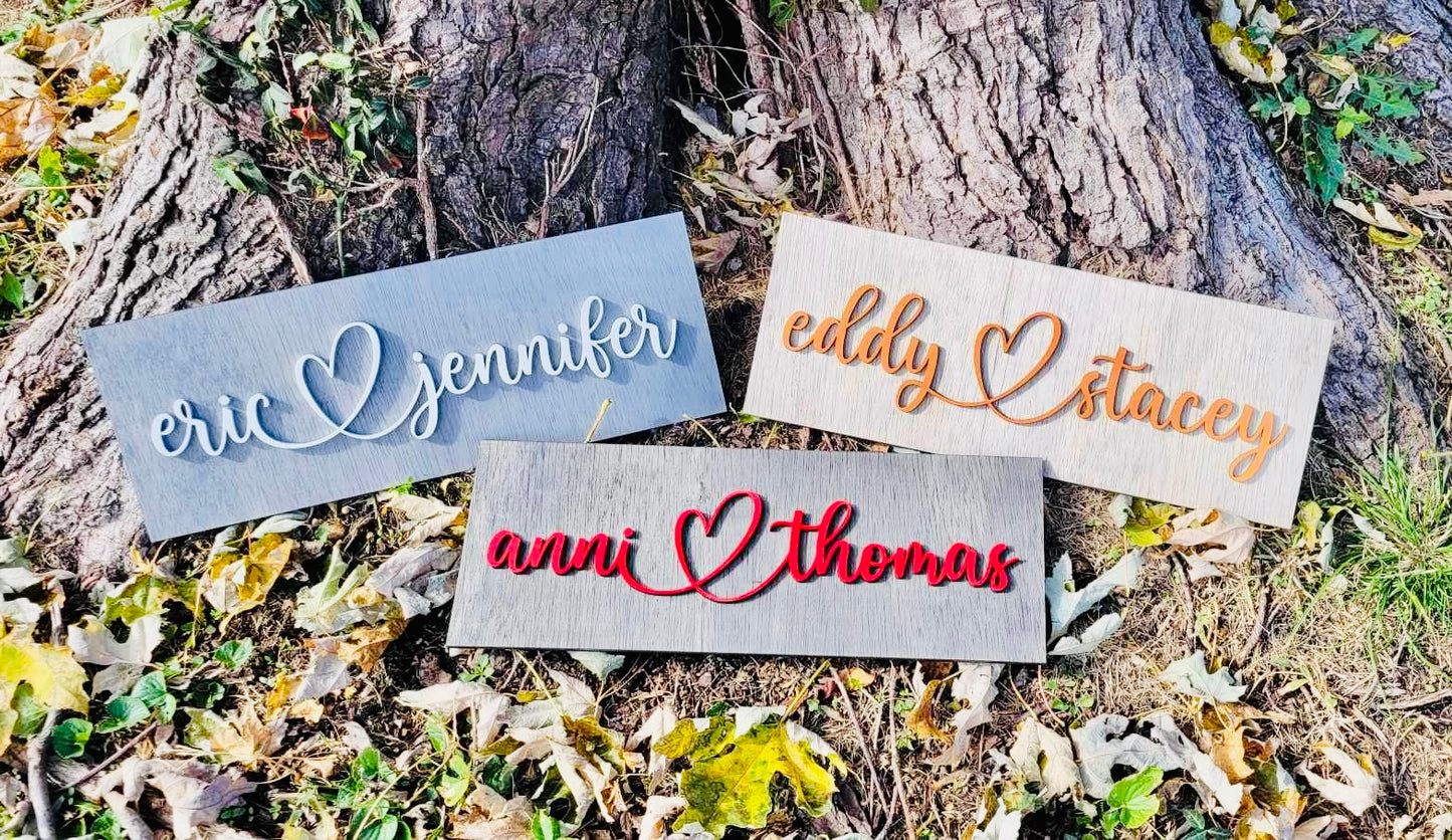 Connected at the heart couples plaque