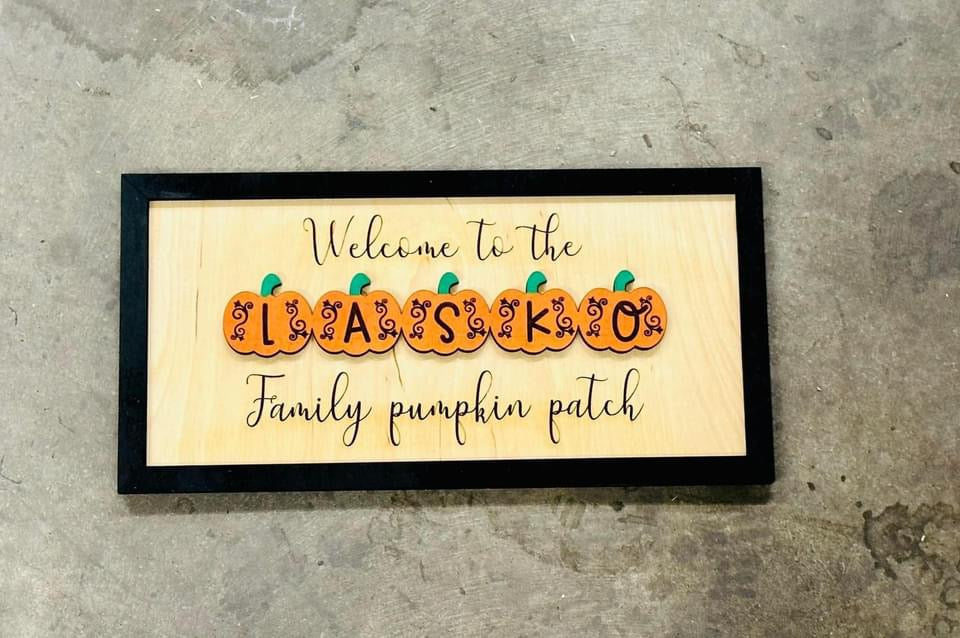 Welcome to our pumpkin patch plaque