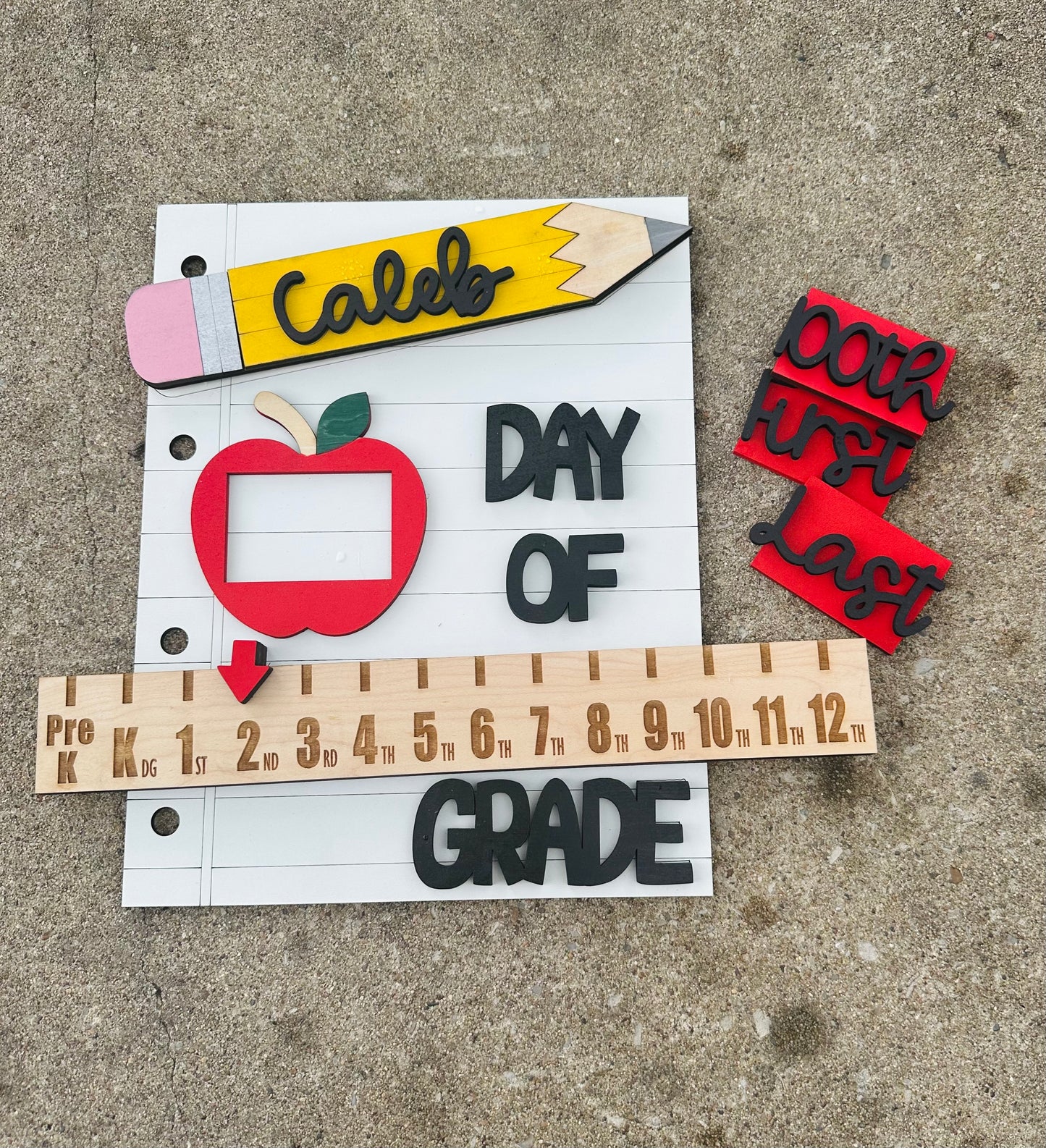 Back to School interchangeable photo prop-