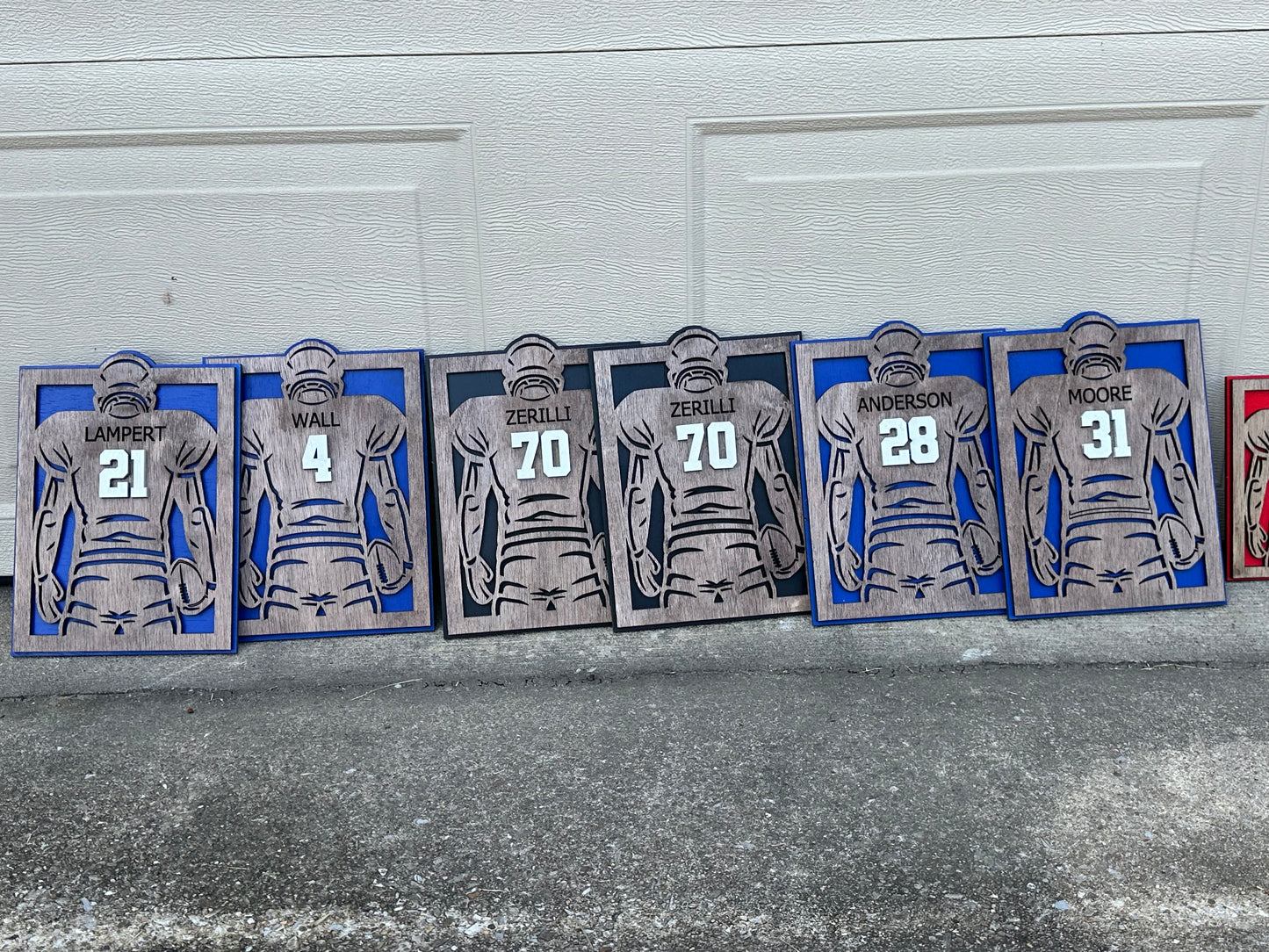 Football player personlized plaques