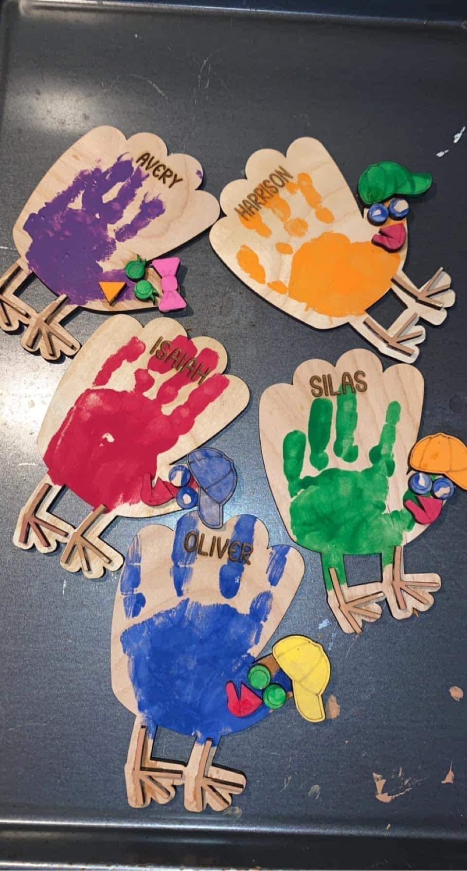 Hand turkey DIY for kids