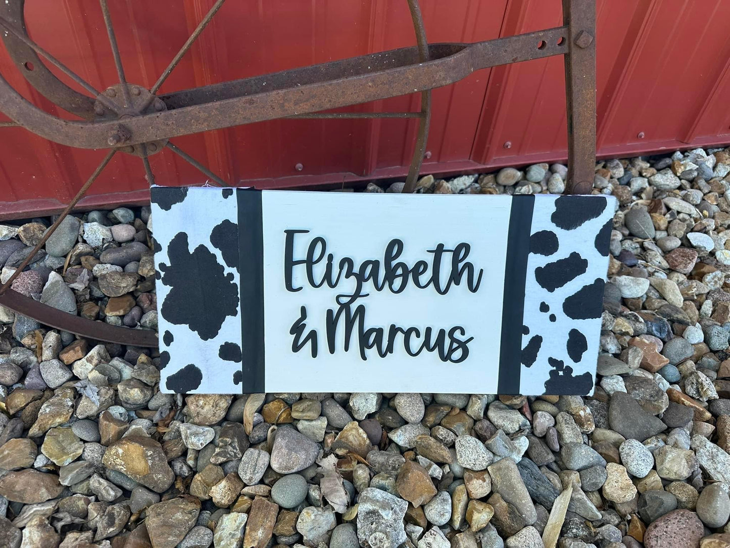 Faux Cow hide plaques