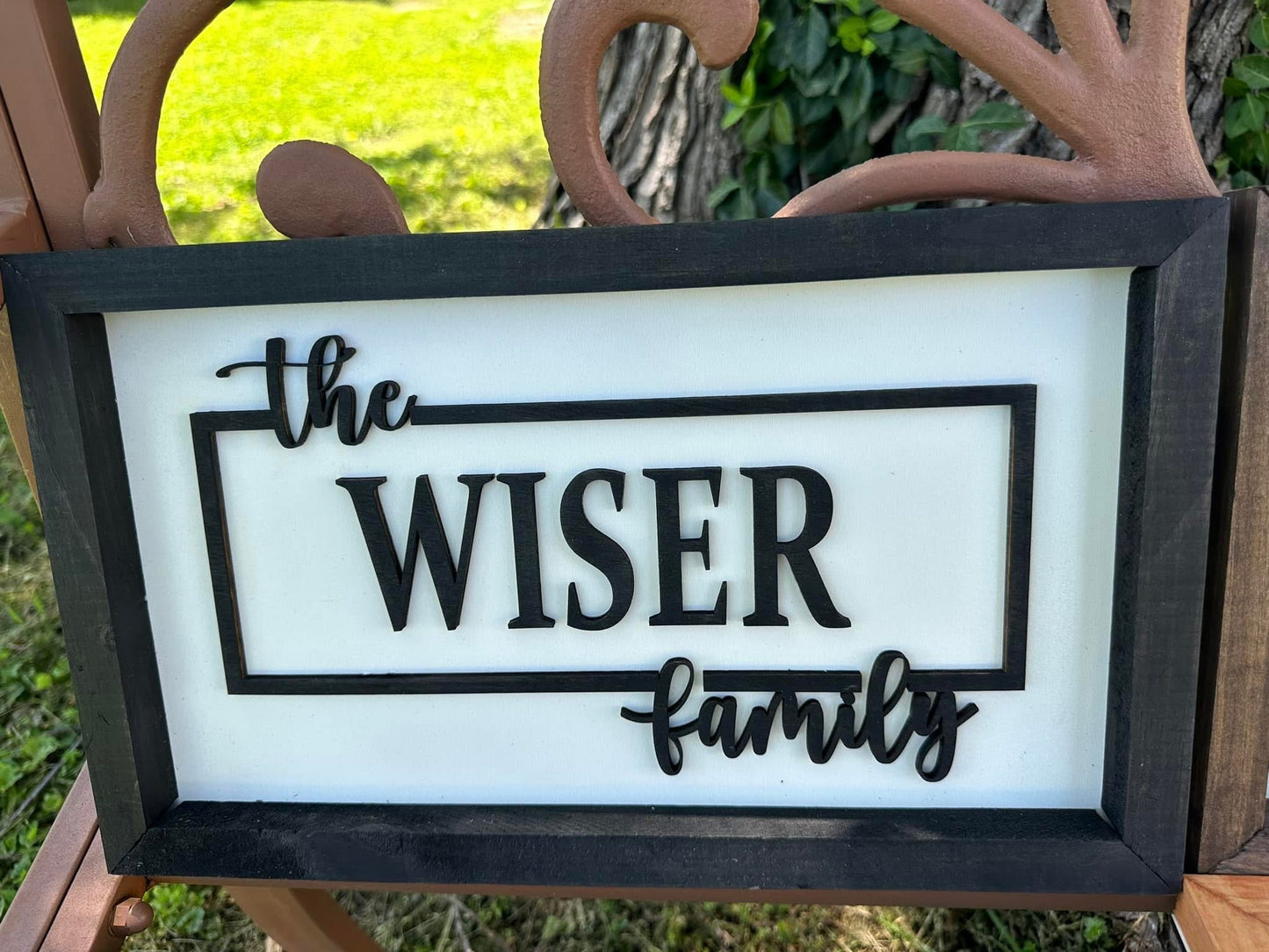 Framed Family last name Plaques