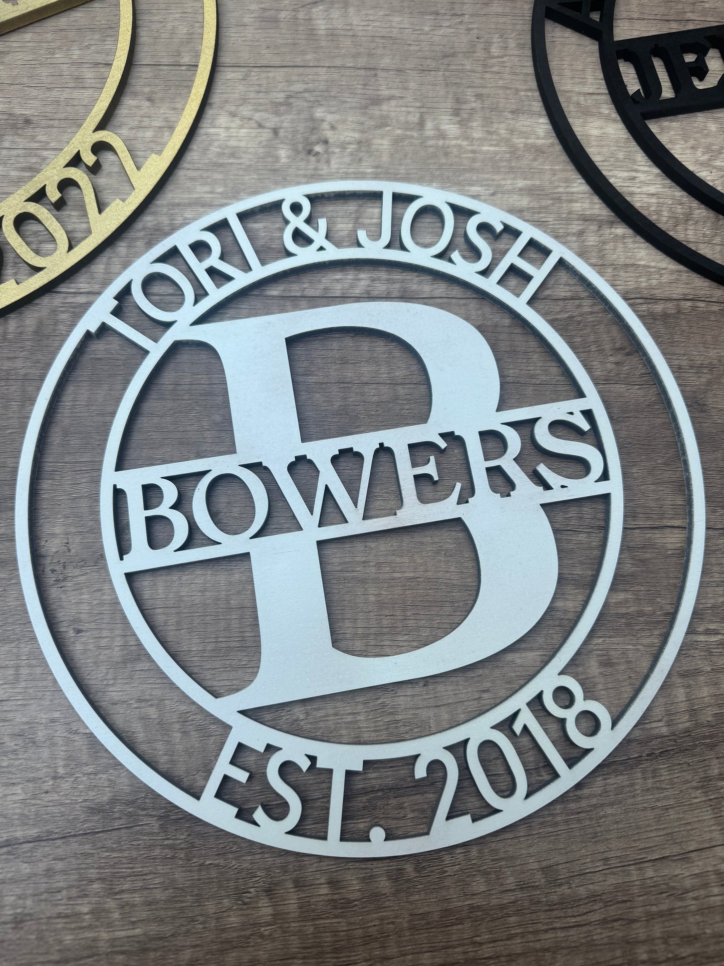 Custom monogram rounds