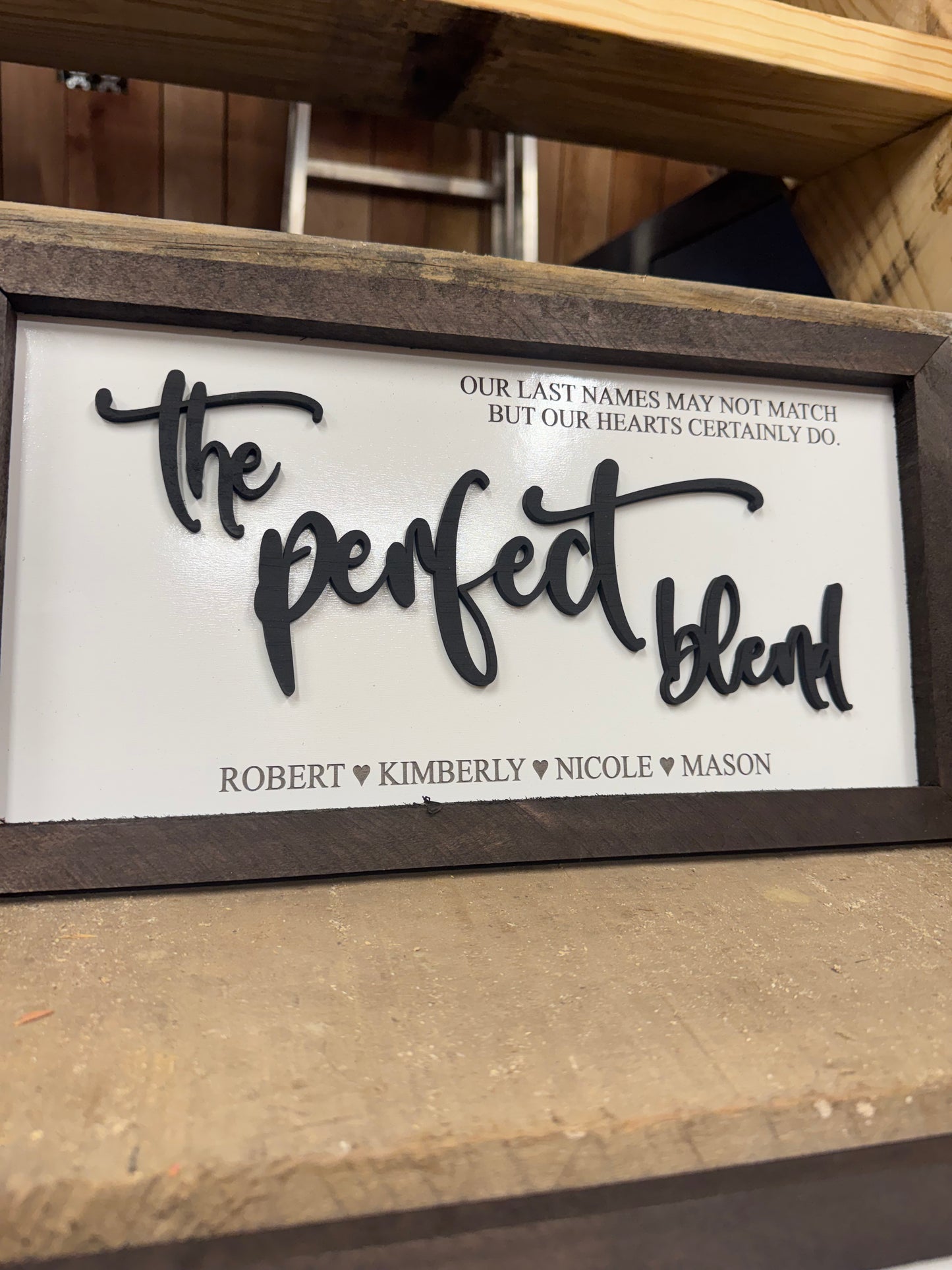 The perfect blend framed plaque