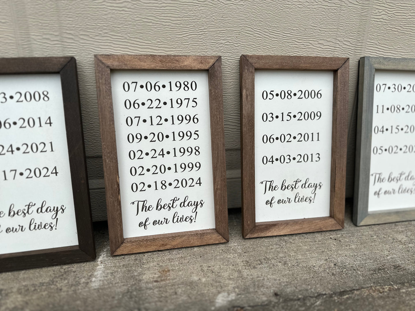 best days of our lives plaques